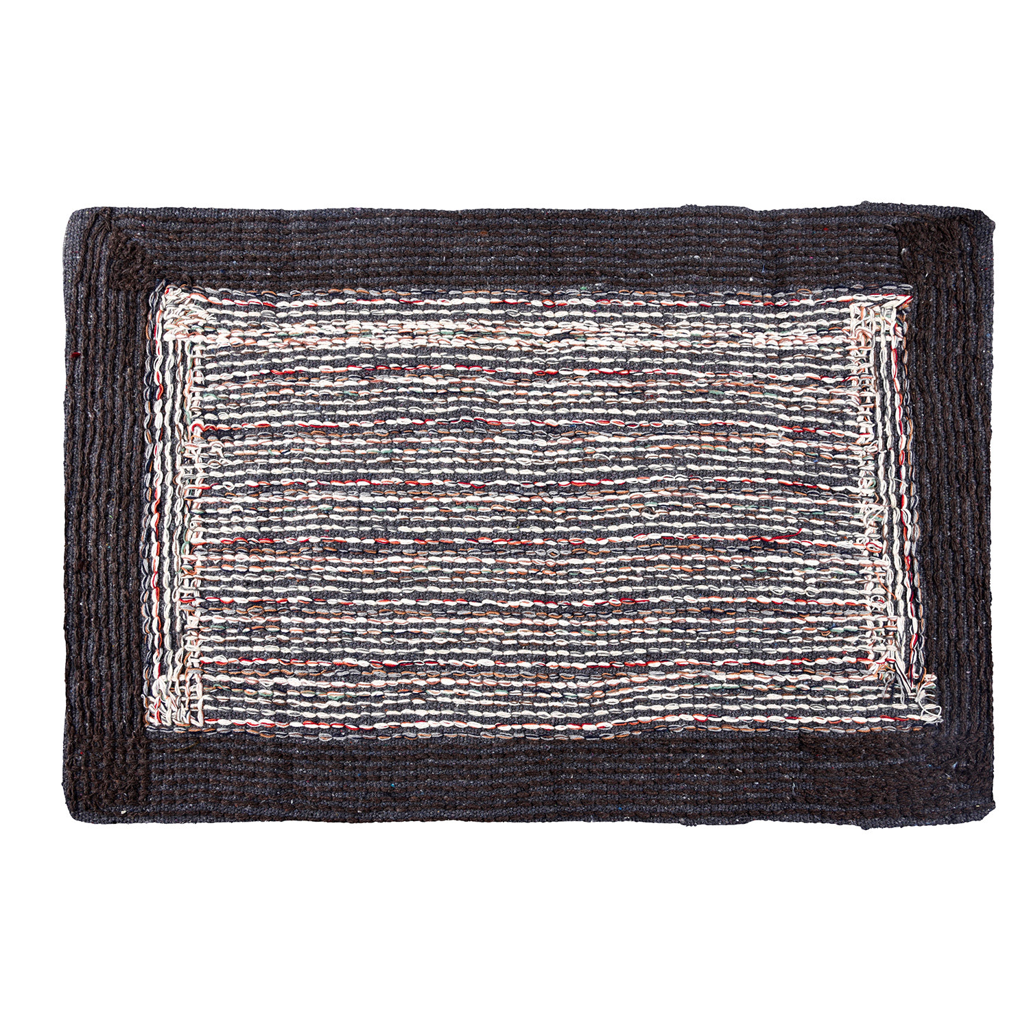 Kuber Industries Door Mat  Dust Trapper Mat  Door Entrance Mat  Anti-Skid Door Mat  Floor Mat for Home Entrance  Cotton Border Door Mat  Entryway Door Mat  Brown