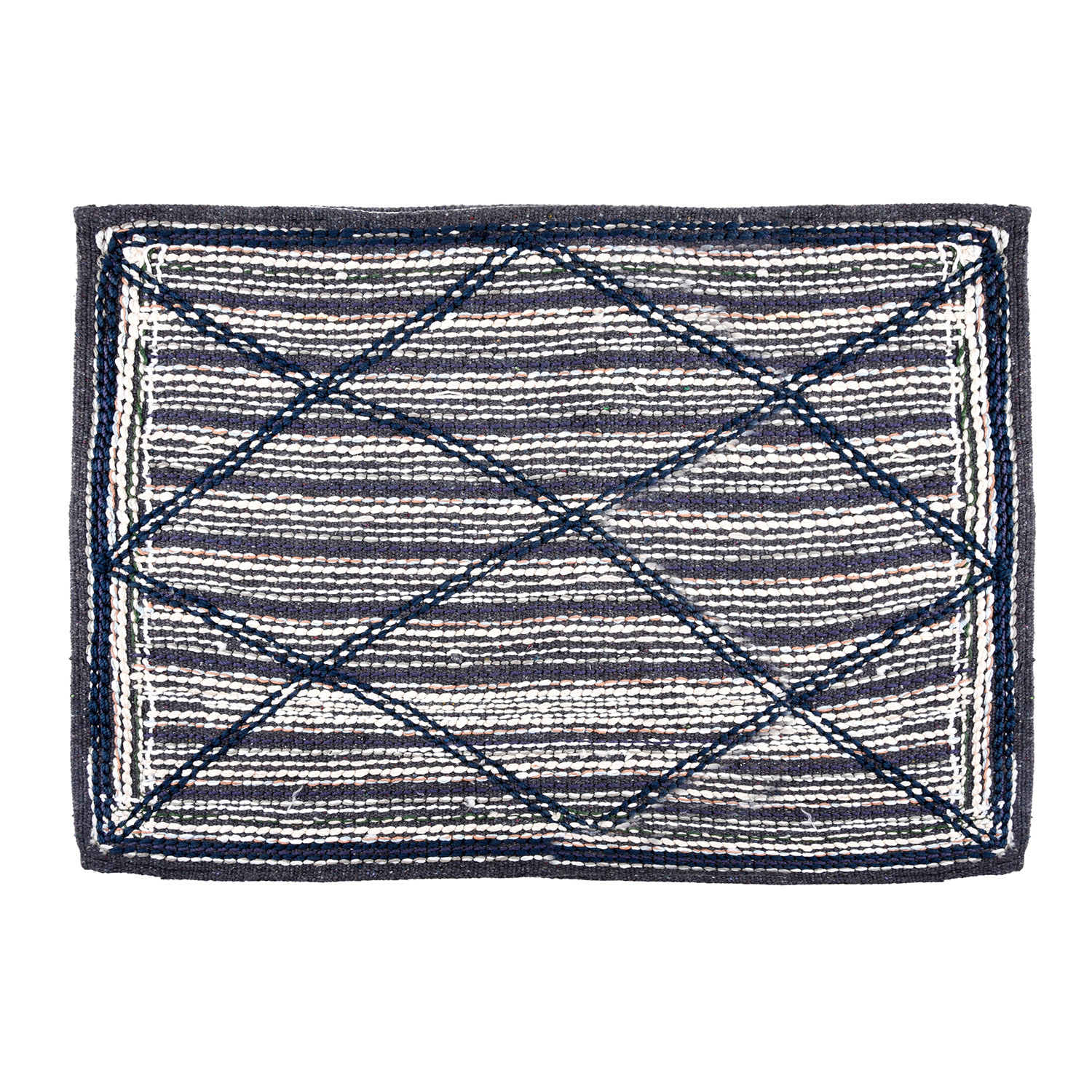 Kuber Industries Door Mat  Dust Trapper Mat  Door Entrance Mat  Anti-Skid Door Mat  Floor Mat for Home Entrance  Katli Mingle Door Mat  Entryway Door Mat  Blue