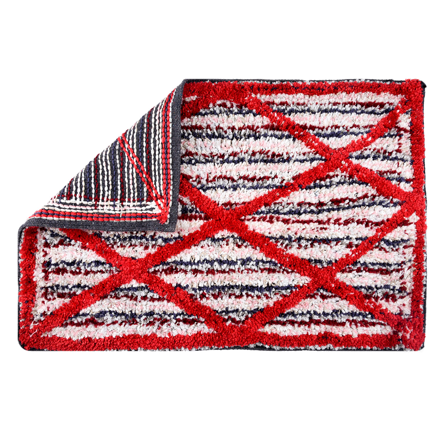 Kuber Industries Door Mat  Dust Trapper Mat  Door Entrance Mat  Anti-Skid Door Mat  Floor Mat for Home Entrance  Katli Mingle Door Mat  Entryway Door Mat  Red