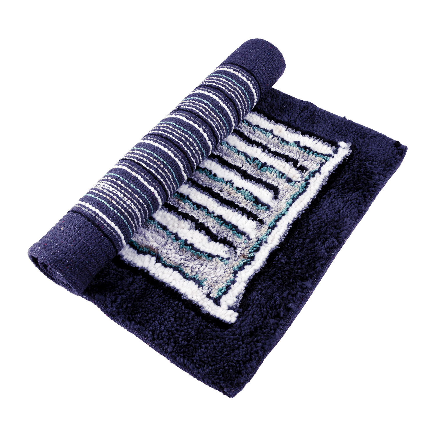 Kuber Industries Door Mat  Dust Trapper Mat  Door Entrance Mat  Anti-Skid Door Mat  Floor Mat for Home Entrance  Micro Border Door Mat  Entryway Door Mat  Blue