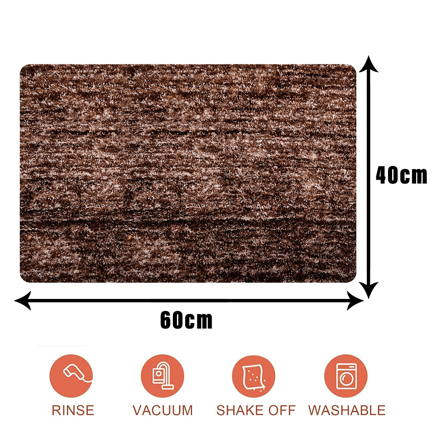 Kuber Industries Door Mat | Dust Trapper Mat | Door Entrance Mat | Anti-Skid Door Mat | Floor Mat for Home Entrance | Lexus Home Decor Mat | Entryway Door Mat | Brown