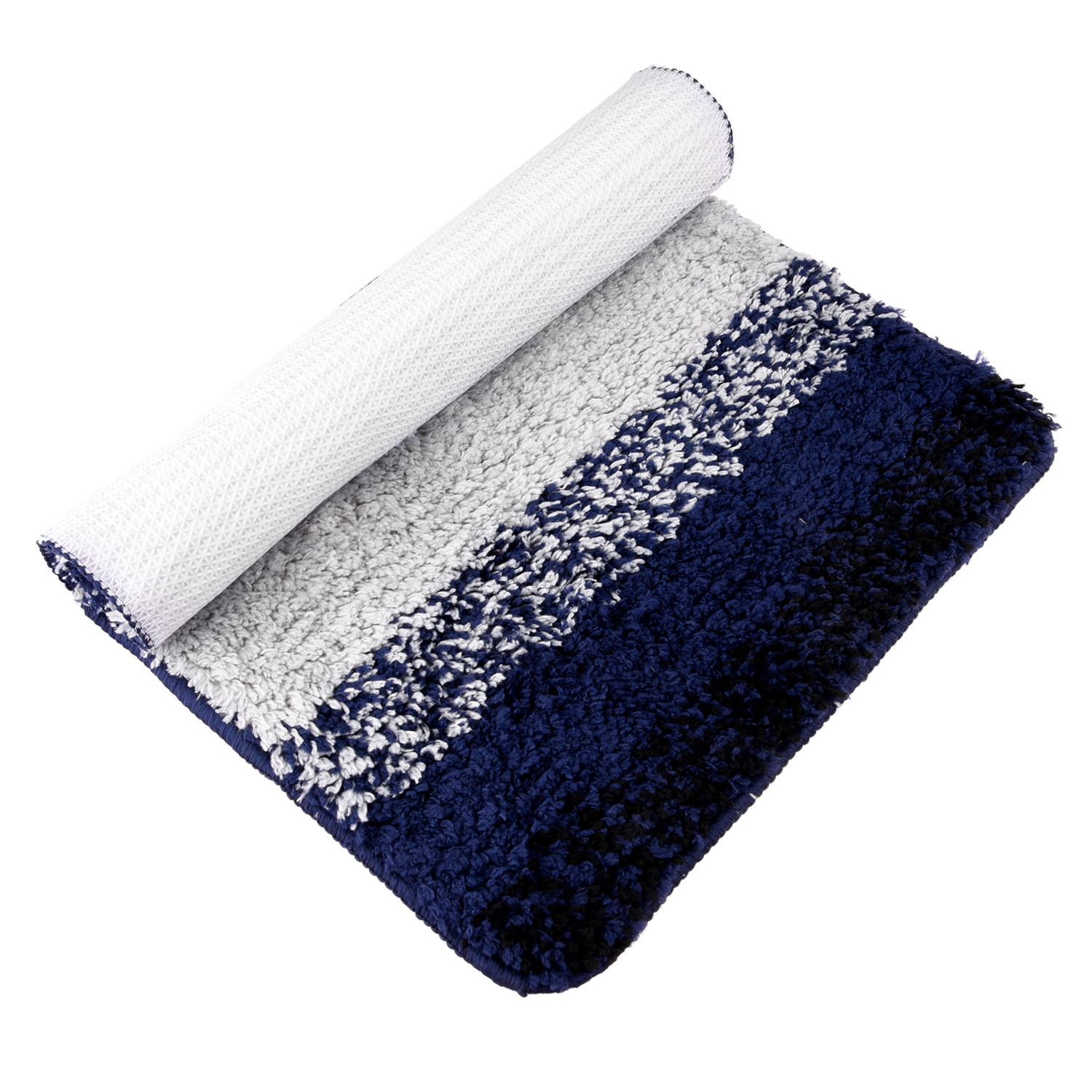 Kuber Industries Door Mat | Dust Trapper Mat | Door Entrance Mat | Anti-Skid Door Mat | Floor Mat for Home Entrance | Blue Patta Rainbow Mat | Entryway Door Mat | Gray