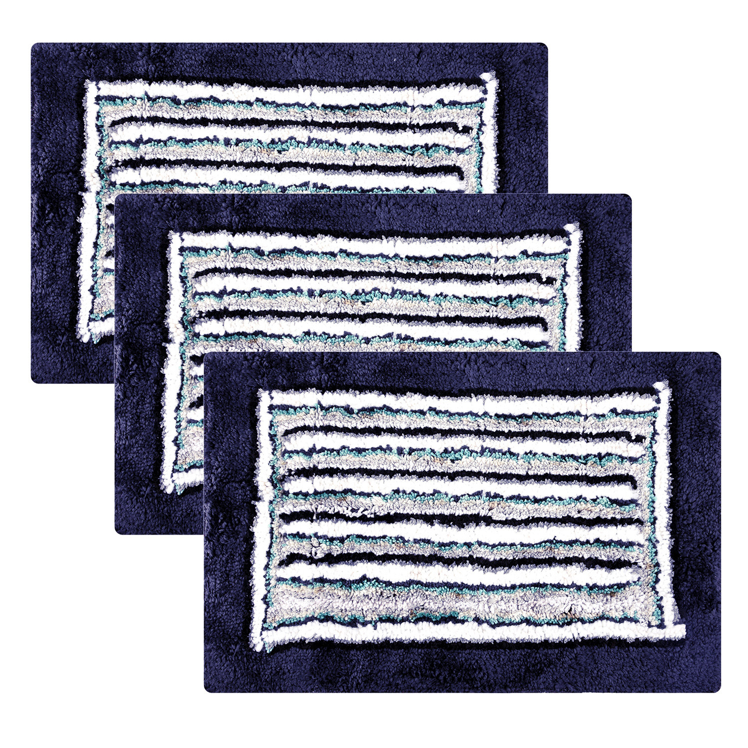 Kuber Industries Door Mat | Dust Trapper Mat | Door Entrance Mat | Anti-Skid Door Mat | Floor Mat for Home Entrance | Micro Border Door Mat | Entryway Door Mat | Blue