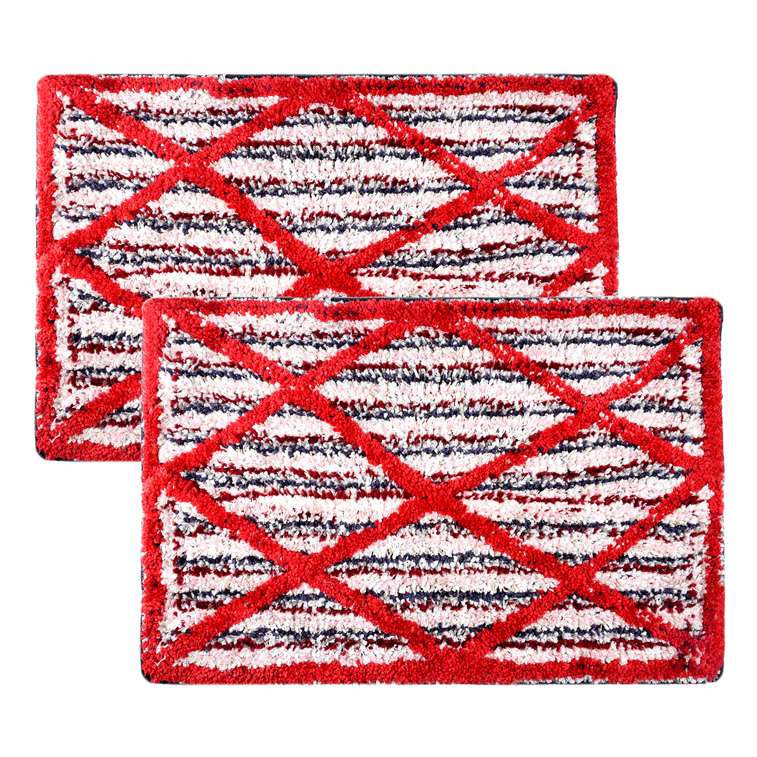 Kuber Industries Door Mat | Dust Trapper Mat | Door Entrance Mat | Anti-Skid Door Mat | Floor Mat for Home Entrance | Katli Mingle Door Mat | Entryway Door Mat | Red
