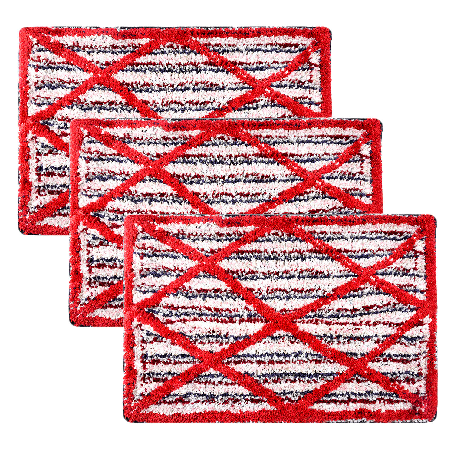 Kuber Industries Door Mat | Dust Trapper Mat | Door Entrance Mat | Anti-Skid Door Mat | Floor Mat for Home Entrance | Katli Mingle Door Mat | Entryway Door Mat | Red