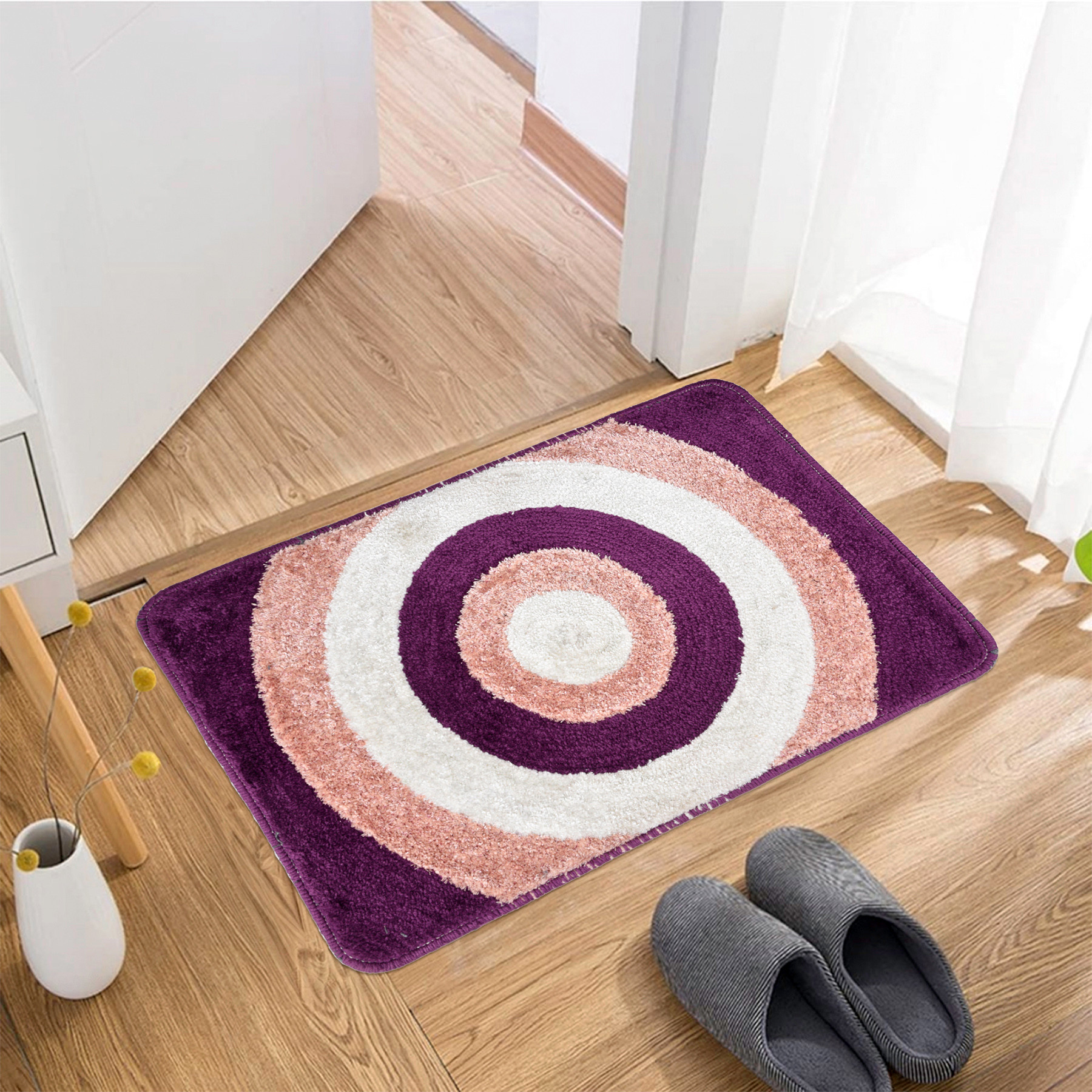 Kuber Industries Door Mat | Dust Trapper Mat | Door Entrance Mat | Anti-Skid Door Mat | Floor Mat for Home Entrance | Gola Far Design Door Mat | Entryway Door Mat | Purple