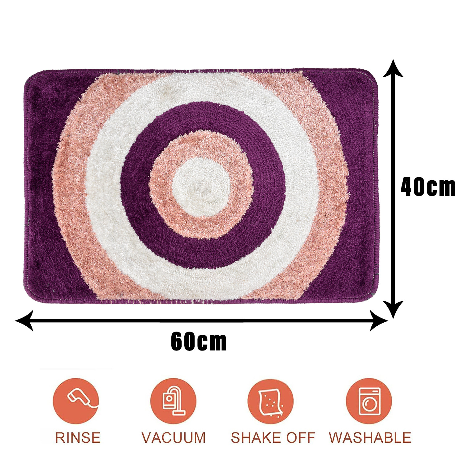 Kuber Industries Door Mat | Dust Trapper Mat | Door Entrance Mat | Anti-Skid Door Mat | Floor Mat for Home Entrance | Gola Far Design Door Mat | Entryway Door Mat | Purple