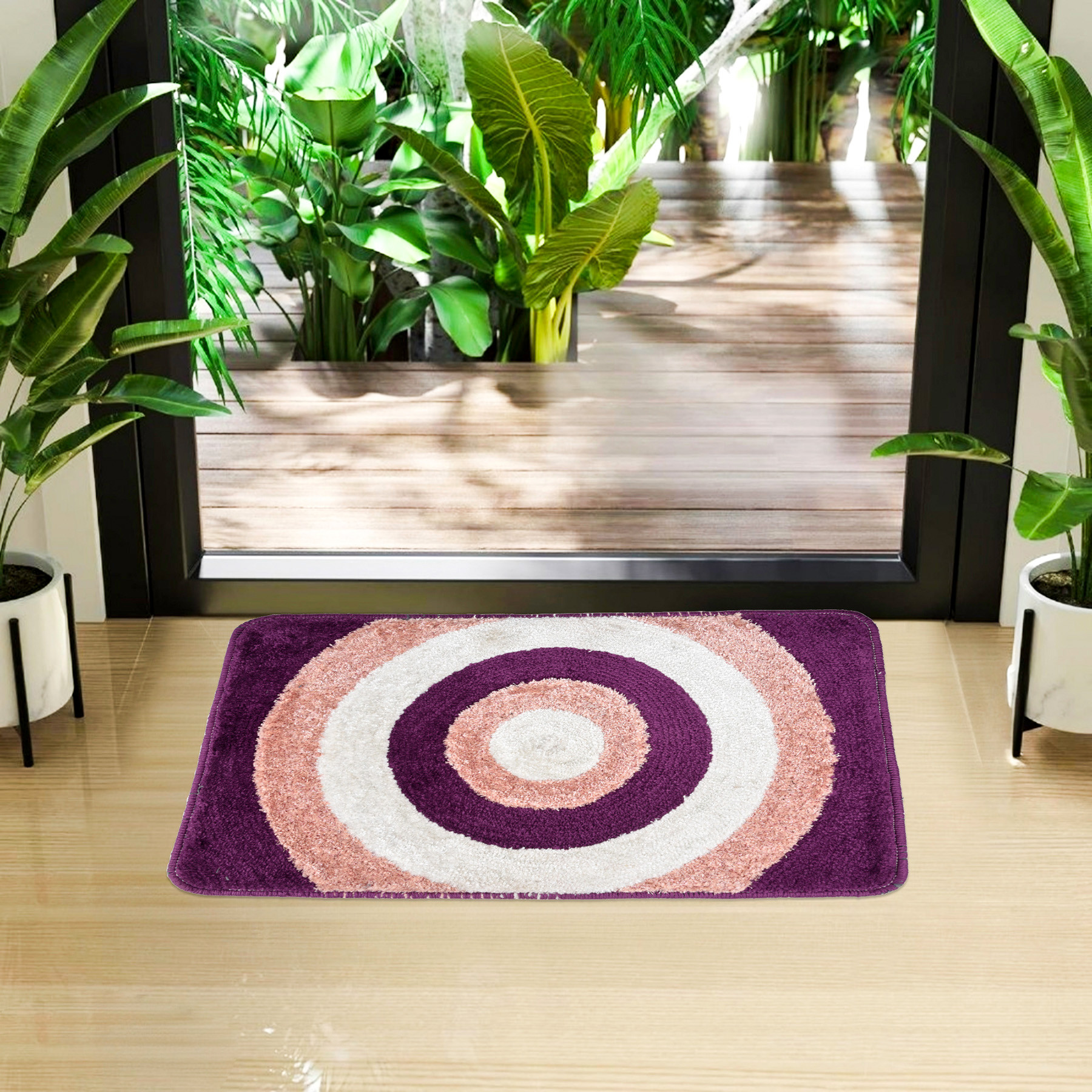 Kuber Industries Door Mat | Dust Trapper Mat | Door Entrance Mat | Anti-Skid Door Mat | Floor Mat for Home Entrance | Gola Far Design Door Mat | Entryway Door Mat | Purple