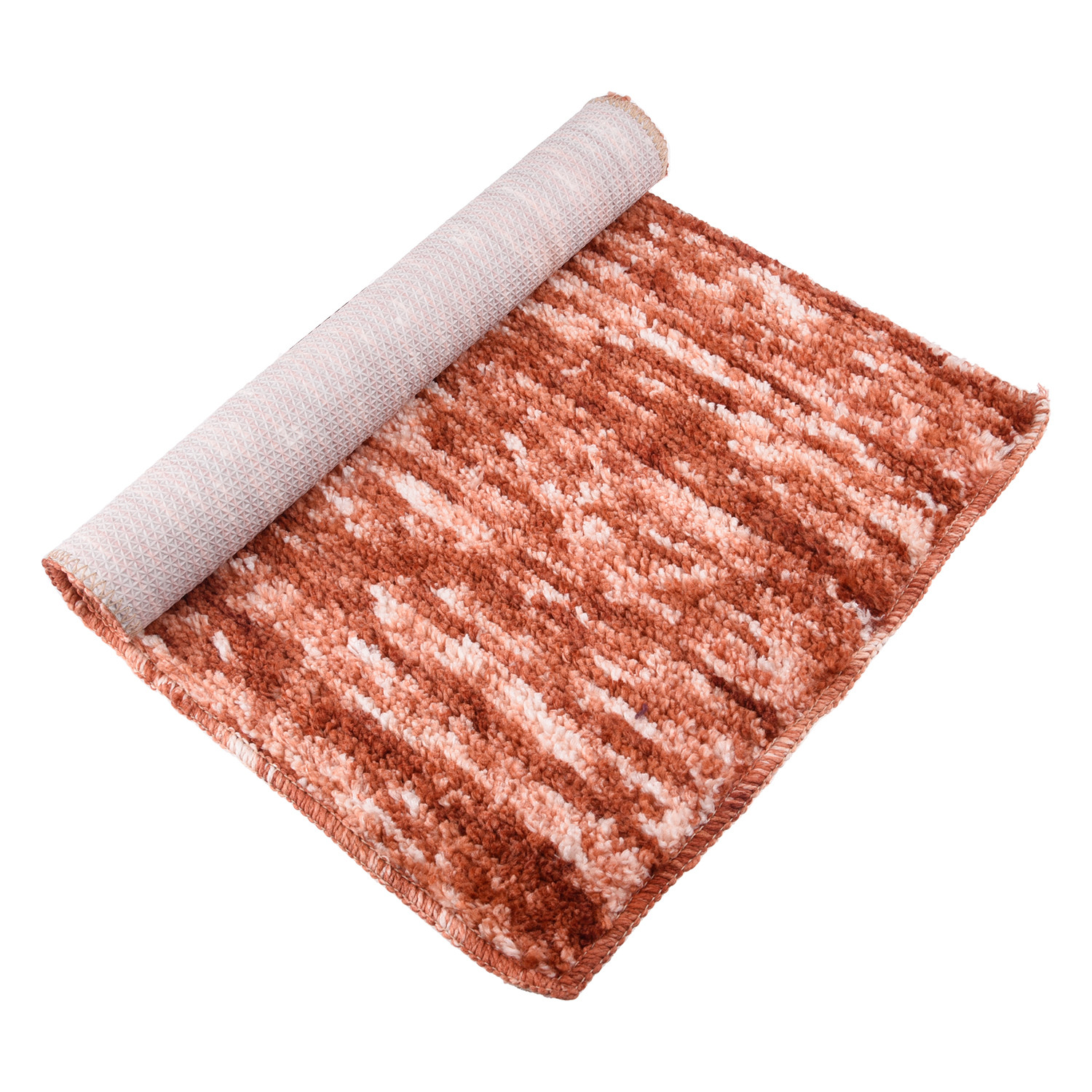 Kuber Industries Door Mat  Multi Riyal Doormat  Microfiber Entrance Mat  Entry Doormat  Office Entrance Door Mat  Door Mat for Home  Door Mat for Living  Orange