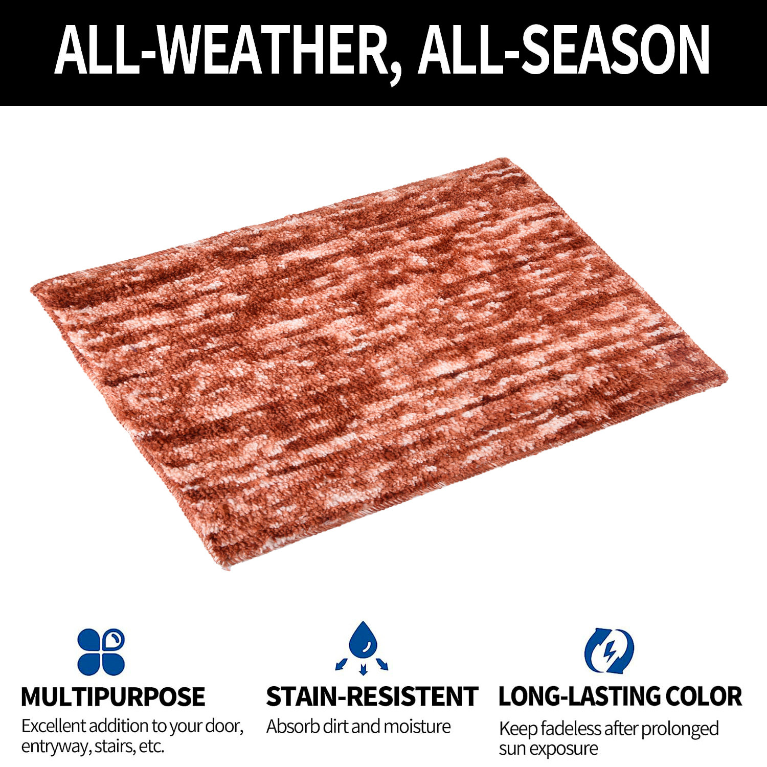 Kuber Industries Door Mat  Multi Riyal Doormat  Microfiber Entrance Mat  Entry Doormat  Office Entrance Door Mat  Door Mat for Home  Door Mat for Living  Orange