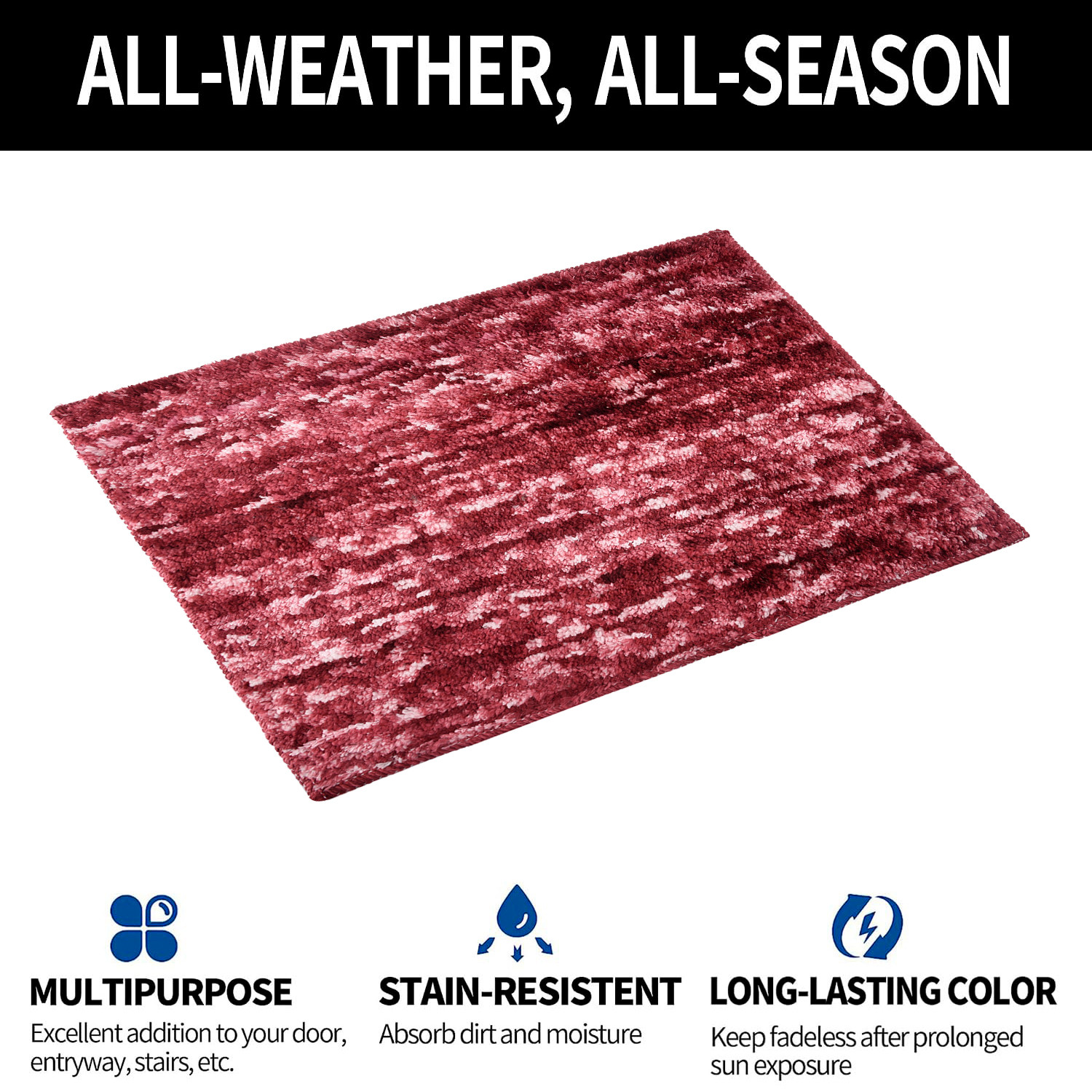 Kuber Industries Door Mat  Multi Riyal Doormat  Microfiber Entrance Mat  Entry Doormat  Office Entrance Door Mat  Door Mat for Home  Door Mat for Living  Maroon