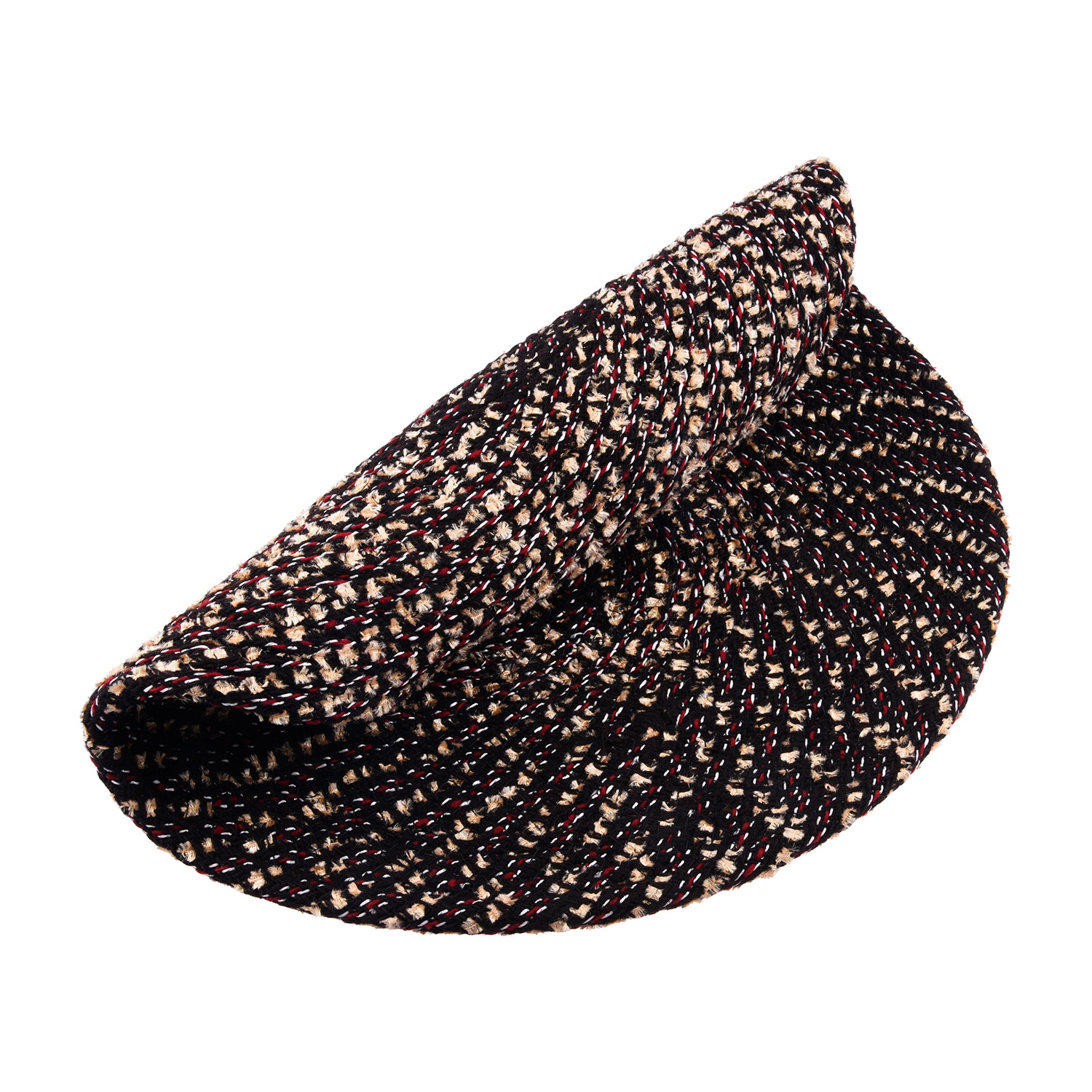 Kuber Industries Door Mat  Round Shape Feather Door Mat  Cotton Reversible Mat  Door Mat for Kitchen  Door Mat for Home  16 Inch  Small  Brown