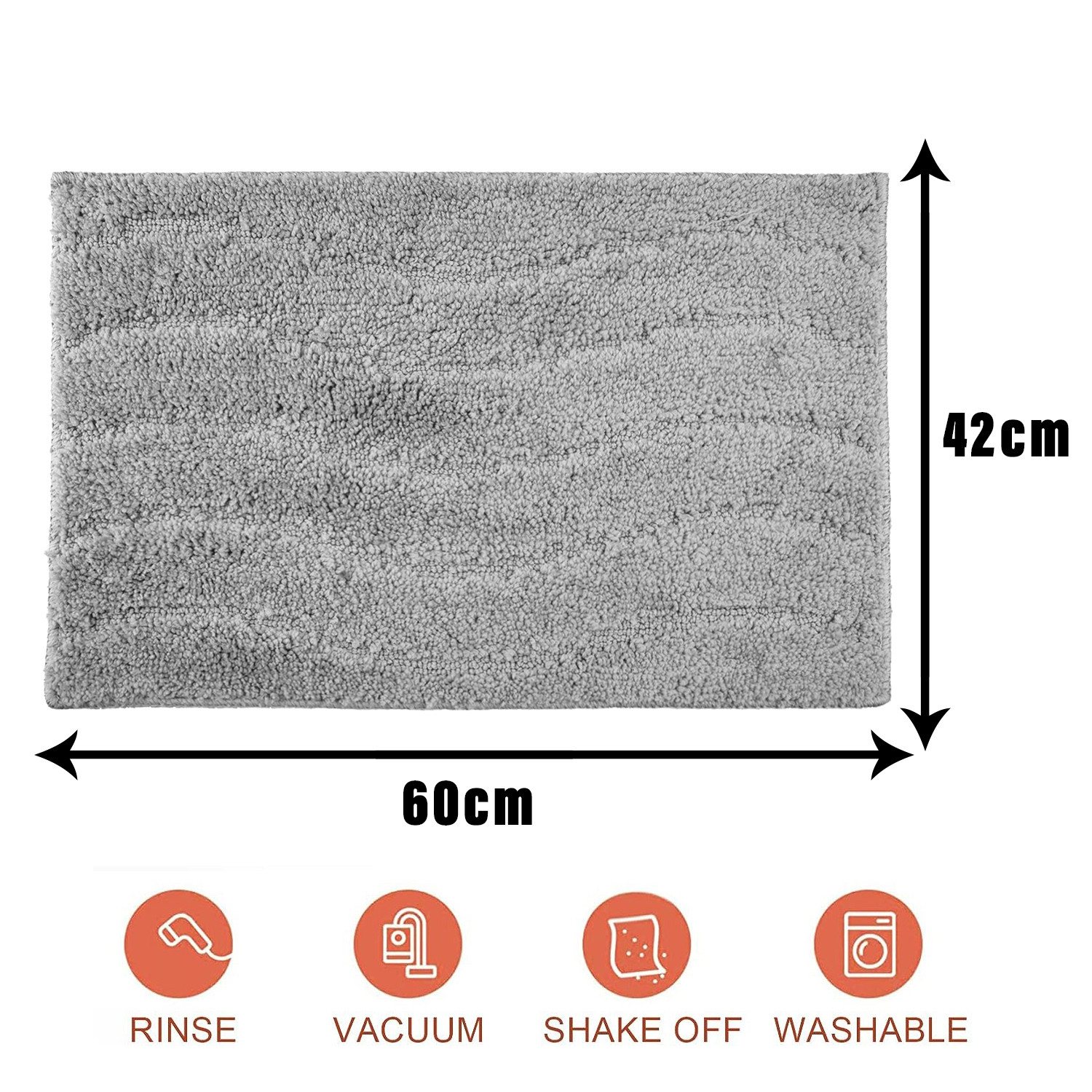 Kuber Industries Door Mat | Waves Shape Doormat | Velvet Entrance Mat | Entry Doormat | Office Entrance Door Mat | Door Mat for Home | Door Mat for Living | Gray