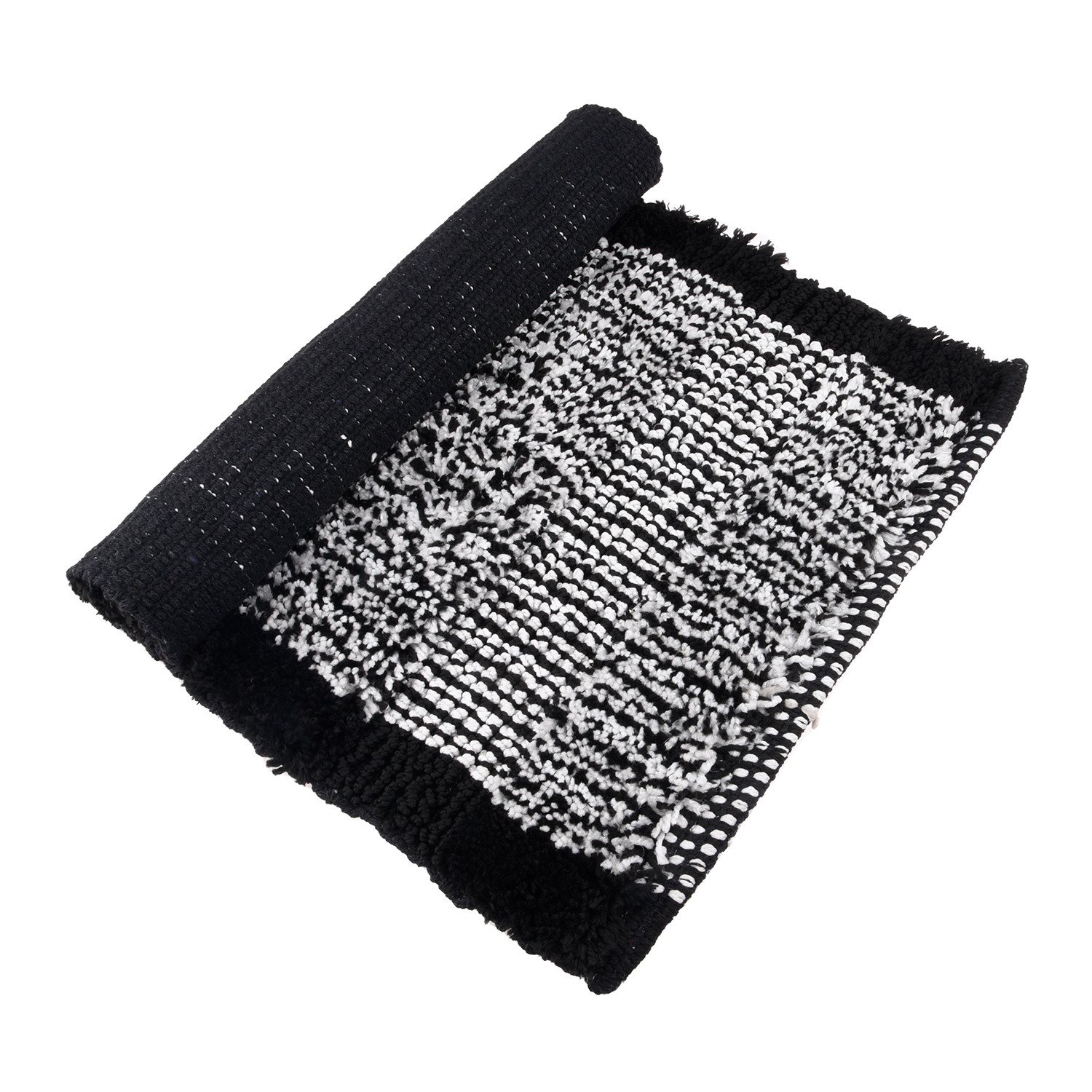 Kuber Industries Door Mat  White Cut Loop Doormat  Microfiber Entrance Mat  Entry Doormat  Office Entrance Door Mat  Door Mat for Home  Door Mat for Living  Black