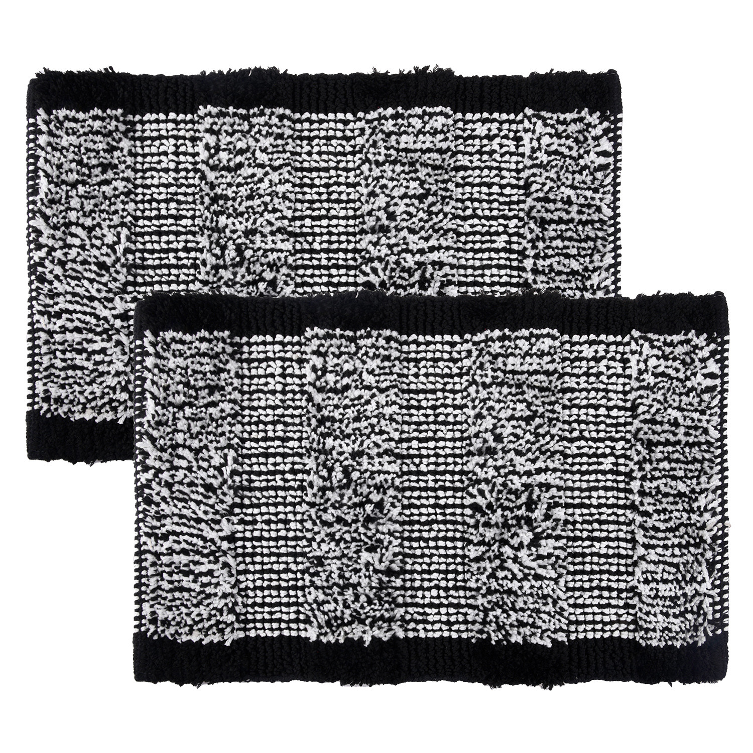 Kuber Industries Door Mat | White Cut Loop Doormat | Microfiber Entrance Mat | Entry Doormat | Office Entrance Door Mat | Door Mat for Home | Door Mat for Living | Black