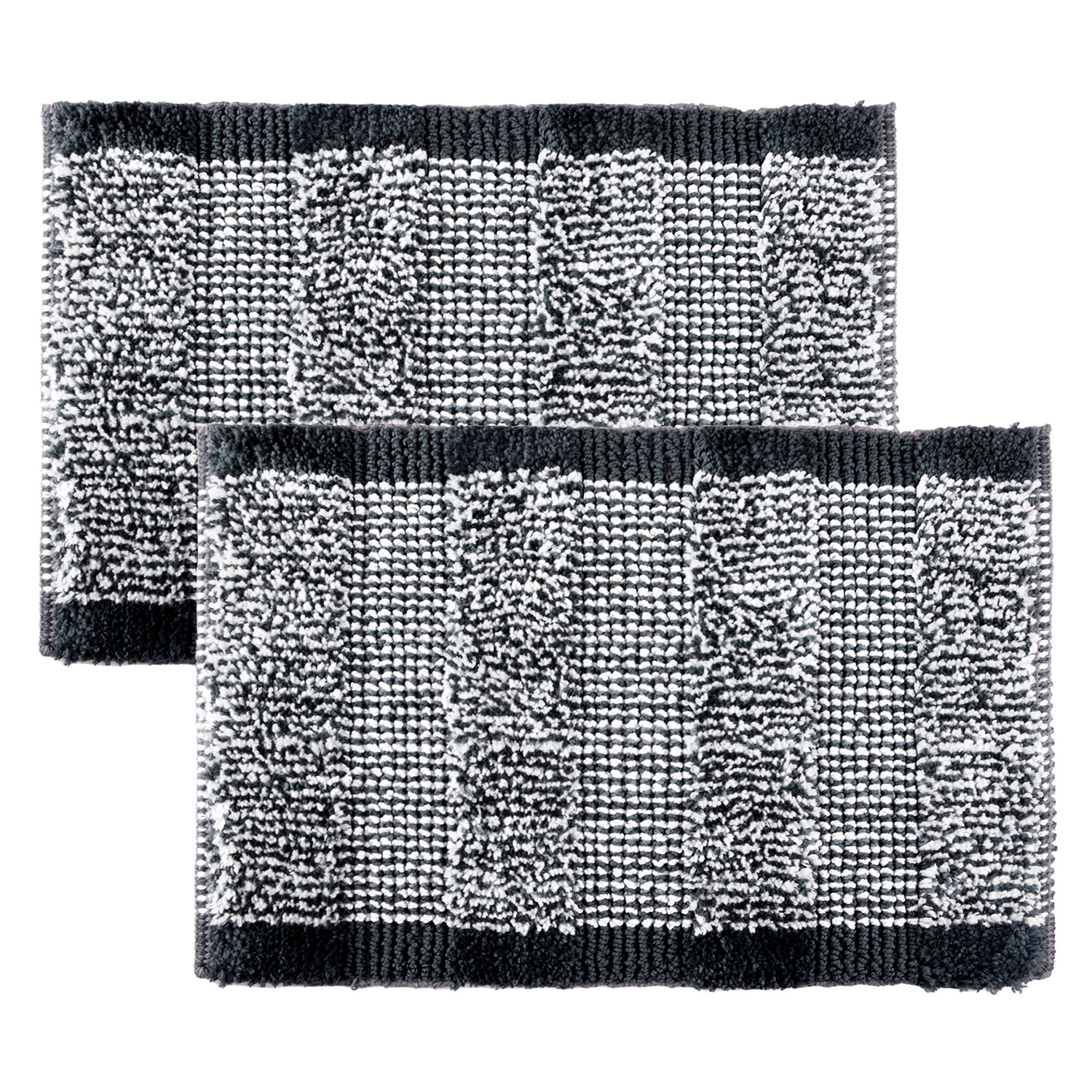 Kuber Industries Door Mat | White Cut Loop Doormat | Microfiber Entrance Mat | Entry Doormat | Office Entrance Door Mat | Door Mat for Home | Door Mat for Living | Gray