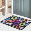 Kuber Industries Door Mat for Kids Room|Anti Skid Door Mat for Kids Bedroom|Microfiber Football Pattern Door Mat (Multicolor)