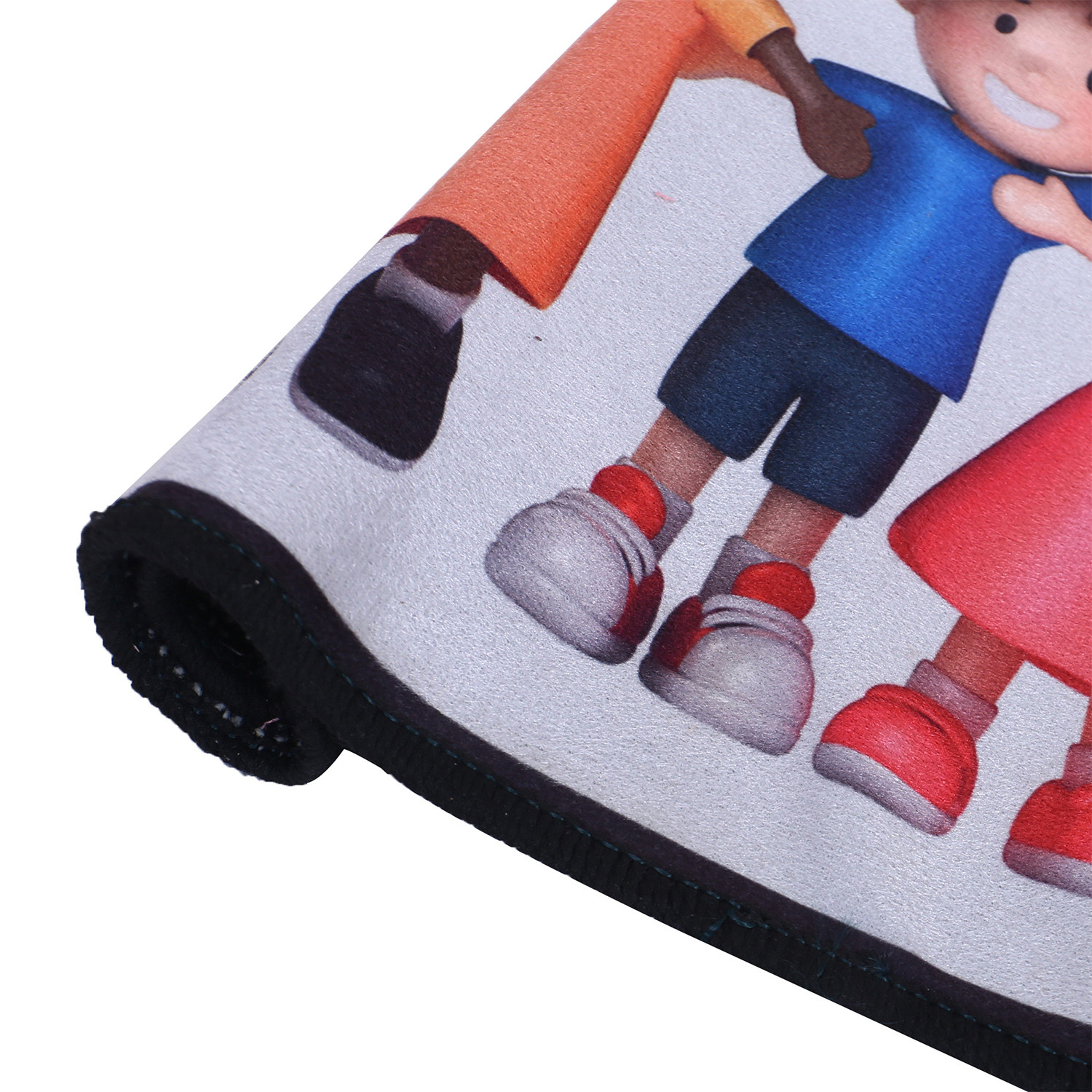 Kuber Industries Door Mat for Kids Room|Anti Skid Door Mat for Kids Bedroom|Microfiber Kids Entrance Door Mat (White)