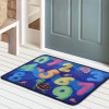 Kuber Industries Door Mat for Kids Room|Anti Skid Door Mat for Kids Bedroom|Microfiber Number Pattern Door Mat (Navy Blue)