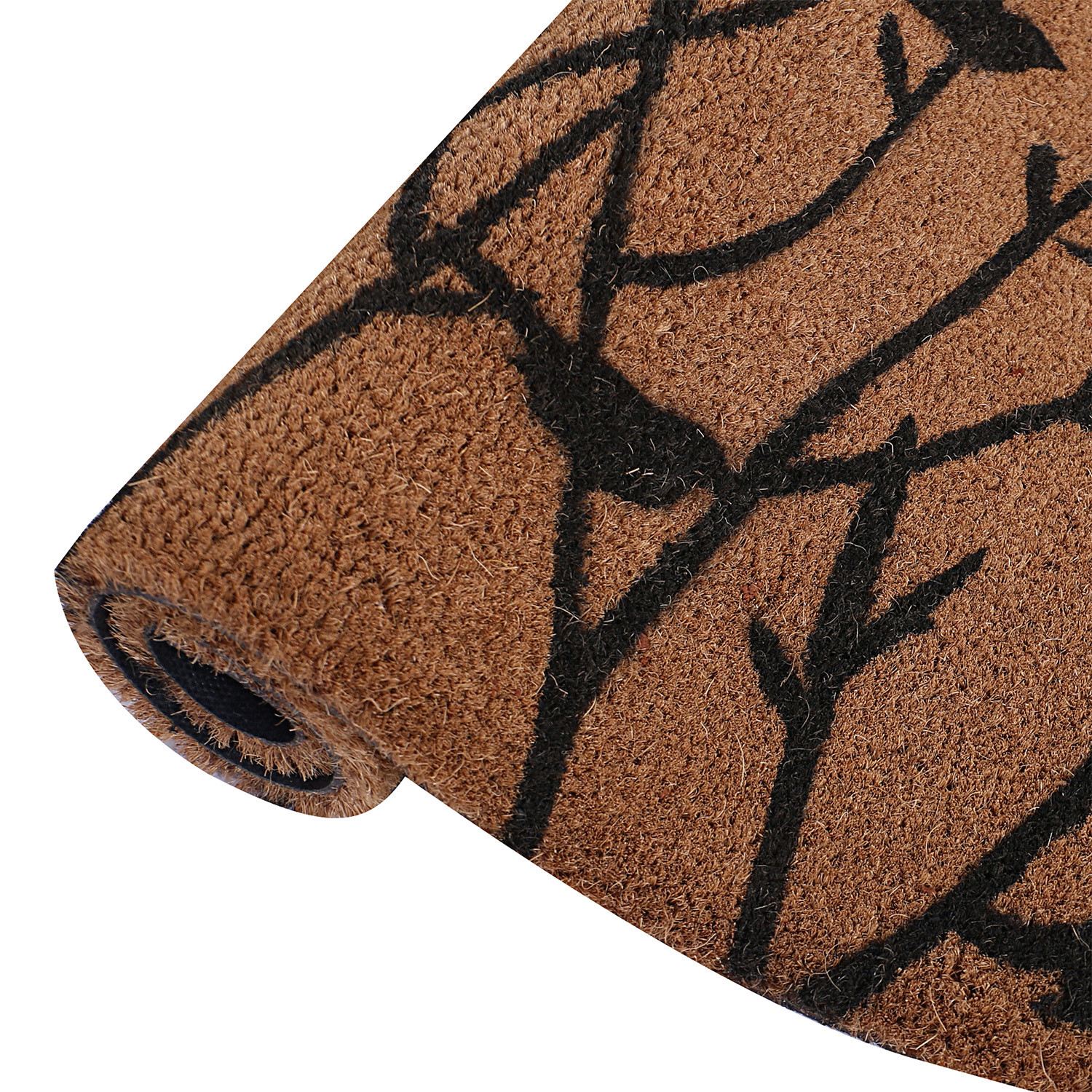 Kuber Industries Door Mat|Polyethylene Durable & Anti-Slip Natural Birds Print Floor Mat|Rug For Indoor or Outdoor, 30x20 Inch (Brown)