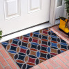 Kuber Industries Door Mat|Polyethylene Durable &amp; Anti-Slip Natural Floral Print Floor Mat|Rug For Indoor or Outdoor, 30x20 Inch (Brown)