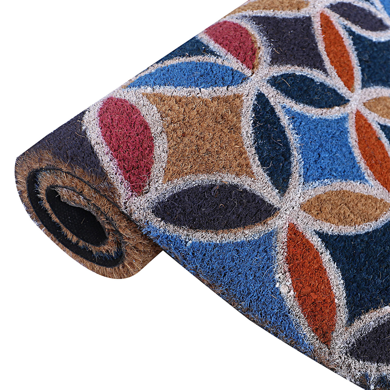 Kuber Industries Door Mat|Polyethylene Durable & Anti-Slip Natural Floral Print Floor Mat|Rug For Indoor or Outdoor, 30x20 Inch (Brown)