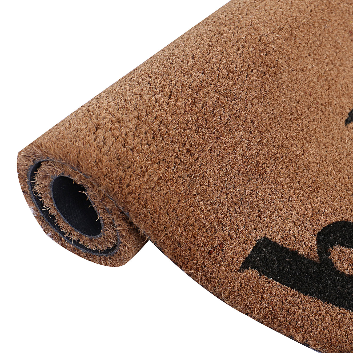 Kuber Industries Door Mat|Polyethylene Durable & Anti-Slip Natural Hello Print Floor Mat|Rug For Indoor or Outdoor, 30x20 Inch (Brown)