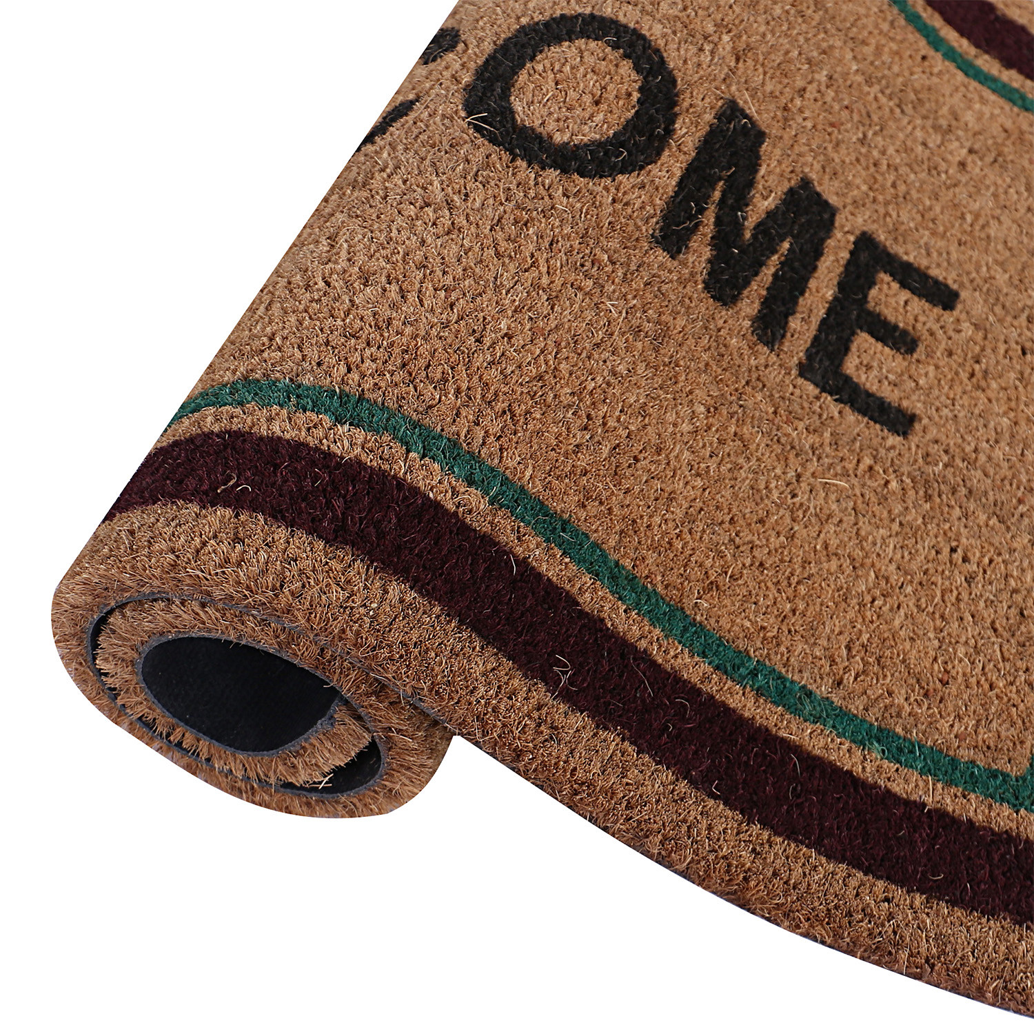 Kuber Industries Door Mat|Polyethylene Durable & Anti-Slip Natural Rectangle Welcome Print Floor Mat|Rug For Indoor or Outdoor, 30x20 Inch (Brown)