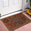 Kuber Industries Door Mat|Polyethylene Durable &amp; Anti-Slip Natural Sunshine Print Floor Mat|Rug For Indoor or Outdoor, 30x20 Inch (Brown)