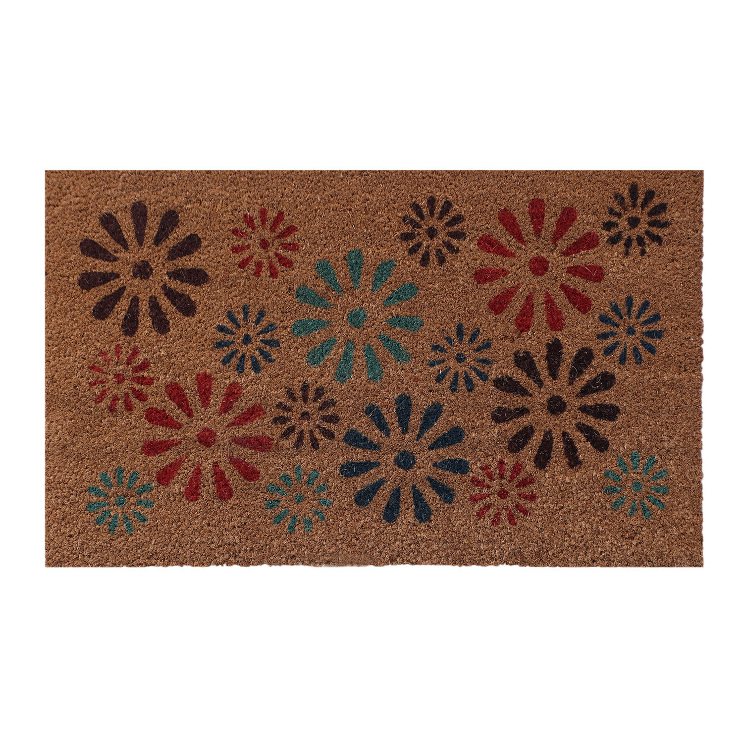 Kuber Industries Door Mat|Polyethylene Durable & Anti-Slip Natural Sunshine Print Floor Mat|Rug For Indoor or Outdoor, 30x20 Inch (Brown)