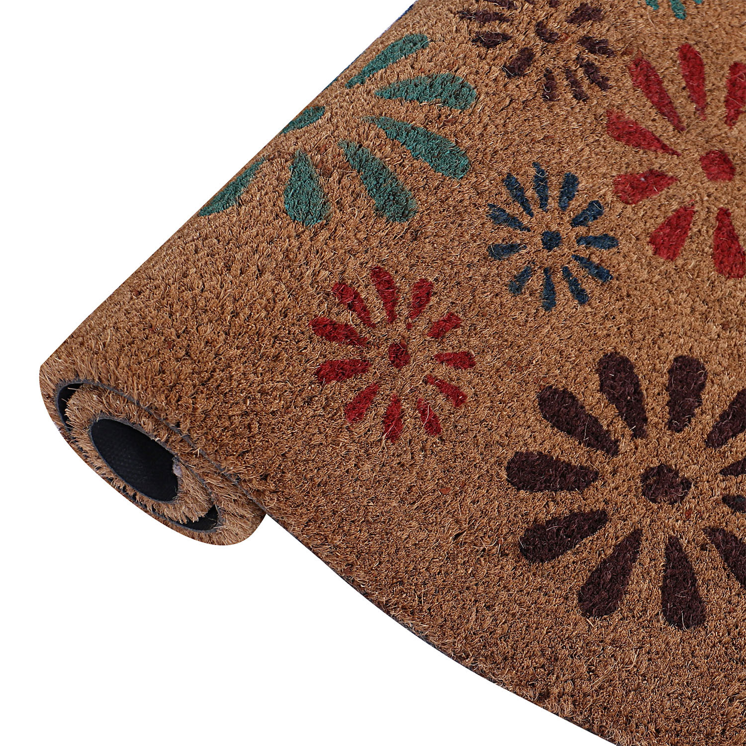 Kuber Industries Door Mat|Polyethylene Durable & Anti-Slip Natural Sunshine Print Floor Mat|Rug For Indoor or Outdoor, 30x20 Inch (Brown)
