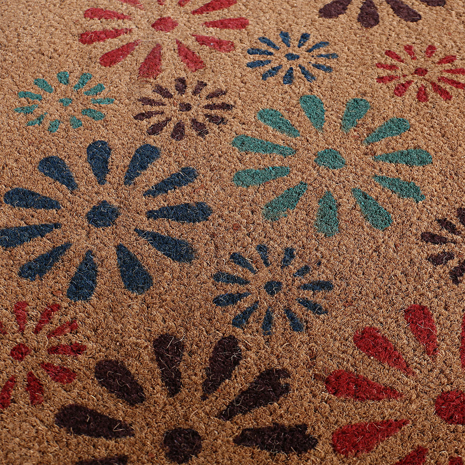 Kuber Industries Door Mat|Polyethylene Durable & Anti-Slip Natural Sunshine Print Floor Mat|Rug For Indoor or Outdoor, 30x20 Inch (Brown)