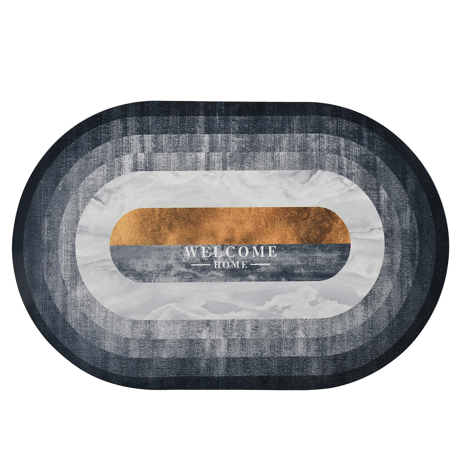 Kuber Industries Doormat|Doormat for Door Entrance|Doormats for Rooms|Doormat for Home|Memory Foam Doormat|Pack of 2 (Grey)