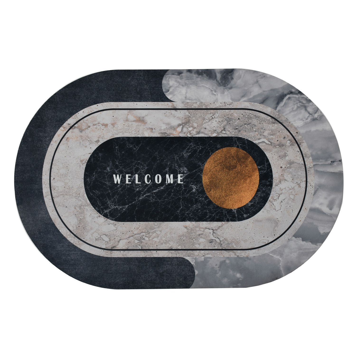 Kuber Industries Doormat|Doormat for Door Entrance|Doormats for Rooms|Doormat for Home|Memory Foam welcome Doormat (White)