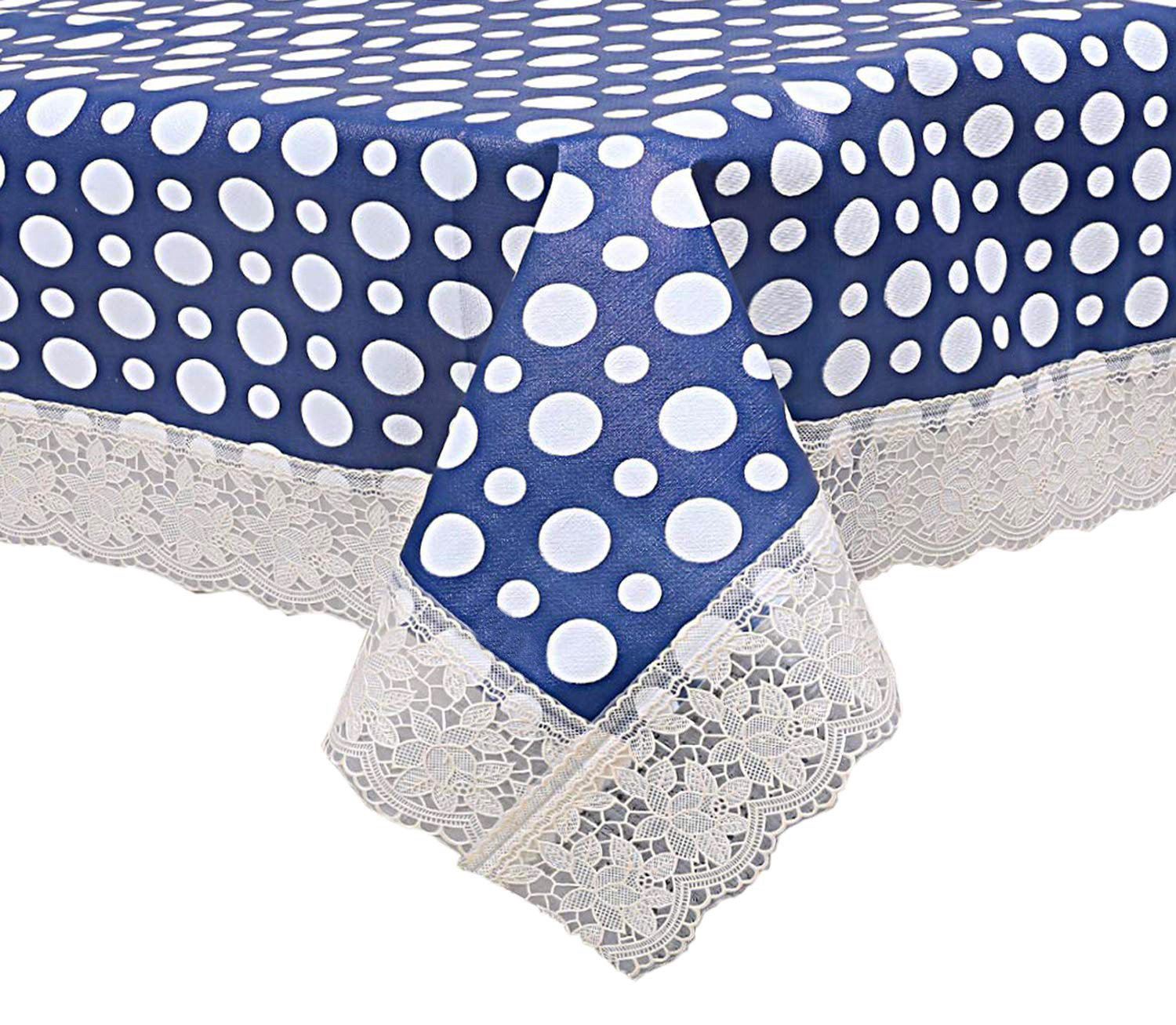 Kuber Industries Dot Design PVC 4 Seater Center Table Cover 40