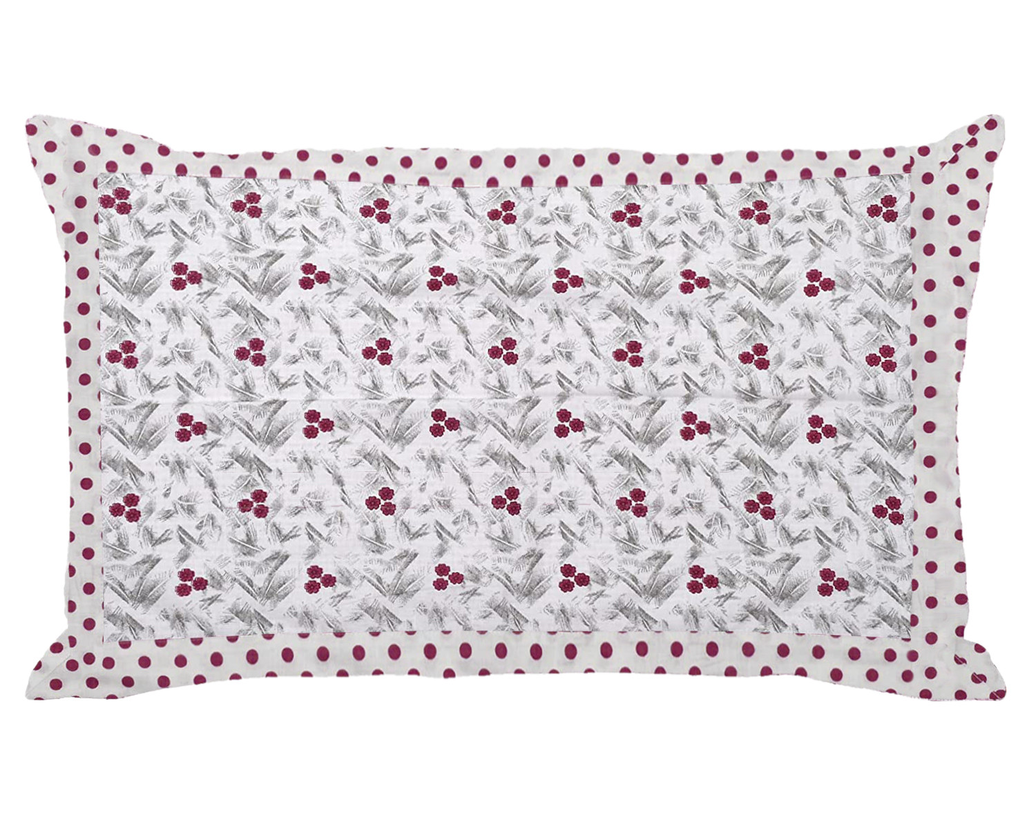 Kuber Industries Dot Print Cotton Pillow Cover- 17x27 Inch,(Pink)