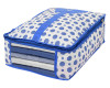 Kuber Industries Dot Print Non-Woven Shirt Cover/Clothing Organizer/Wardrobe Organizer For Home, Traveling (Blue) 54KM4177