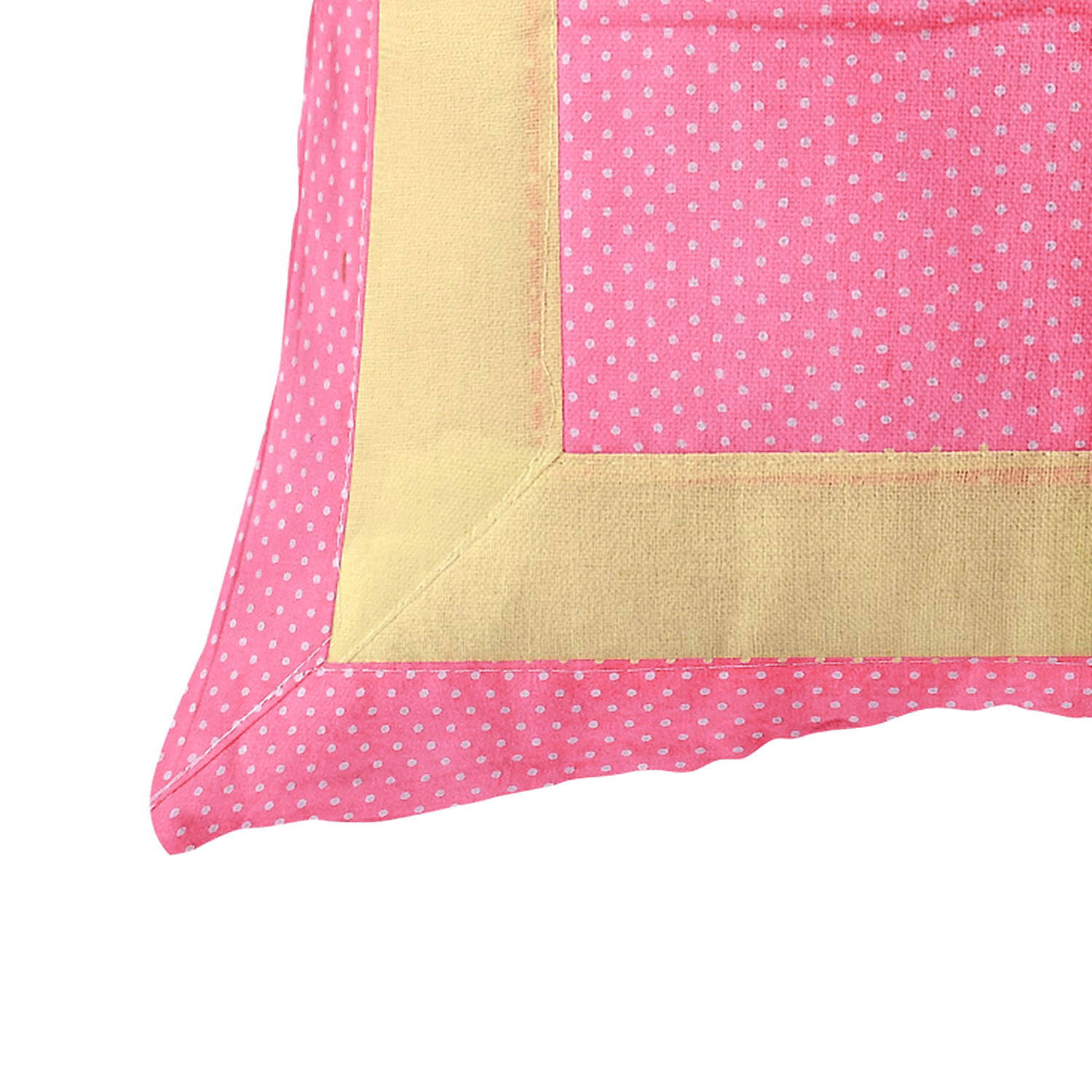 Kuber Industries Dot Print Soft Decorative Square Cushion Cover, Cushion Case For Sofa Couch Bed 16x16 Inch-(Light Pink)