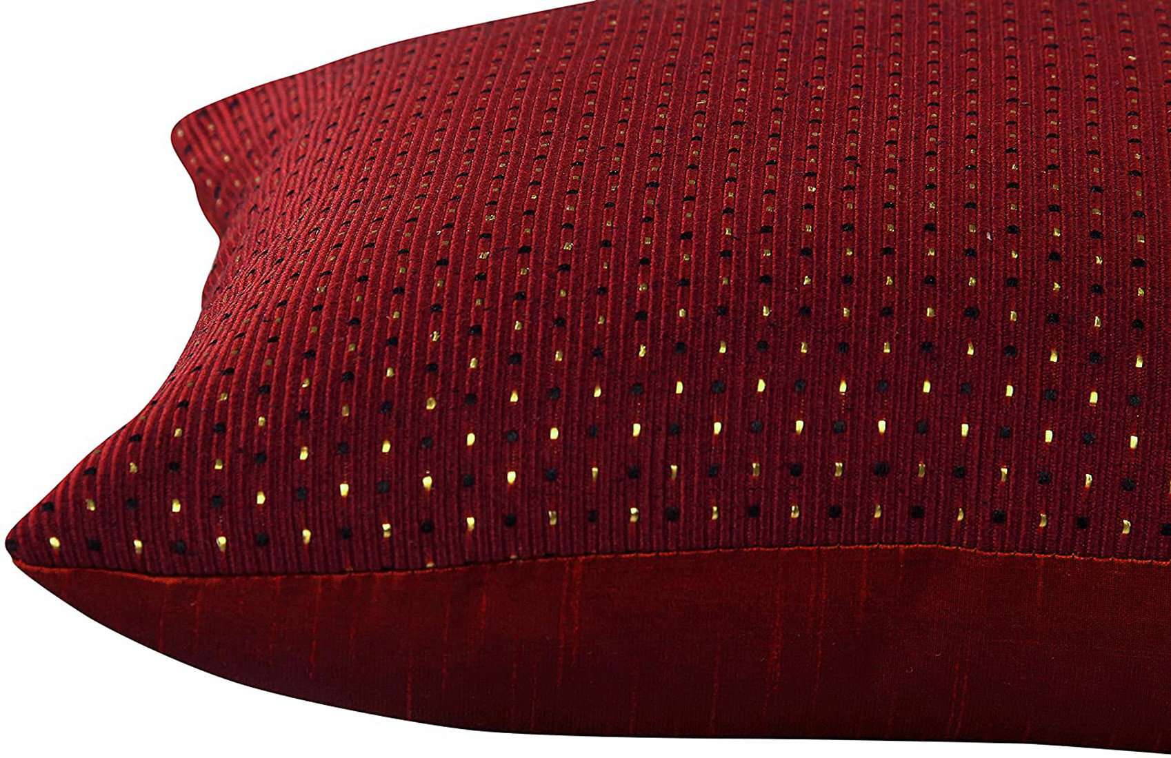 Kuber Industries Dot Print Soft Decorative Square Cushion Cover, Cushion Case For Sofa Couch Bed 16x16 Inch-(Maroon)