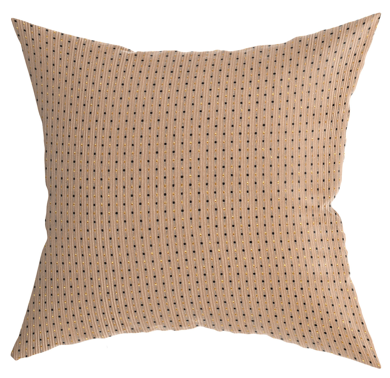Kuber Industries Dot Print Soft Decorative Square Cushion Cover, Cushion Case For Sofa Couch Bed 16x16 Inch-(Beige)