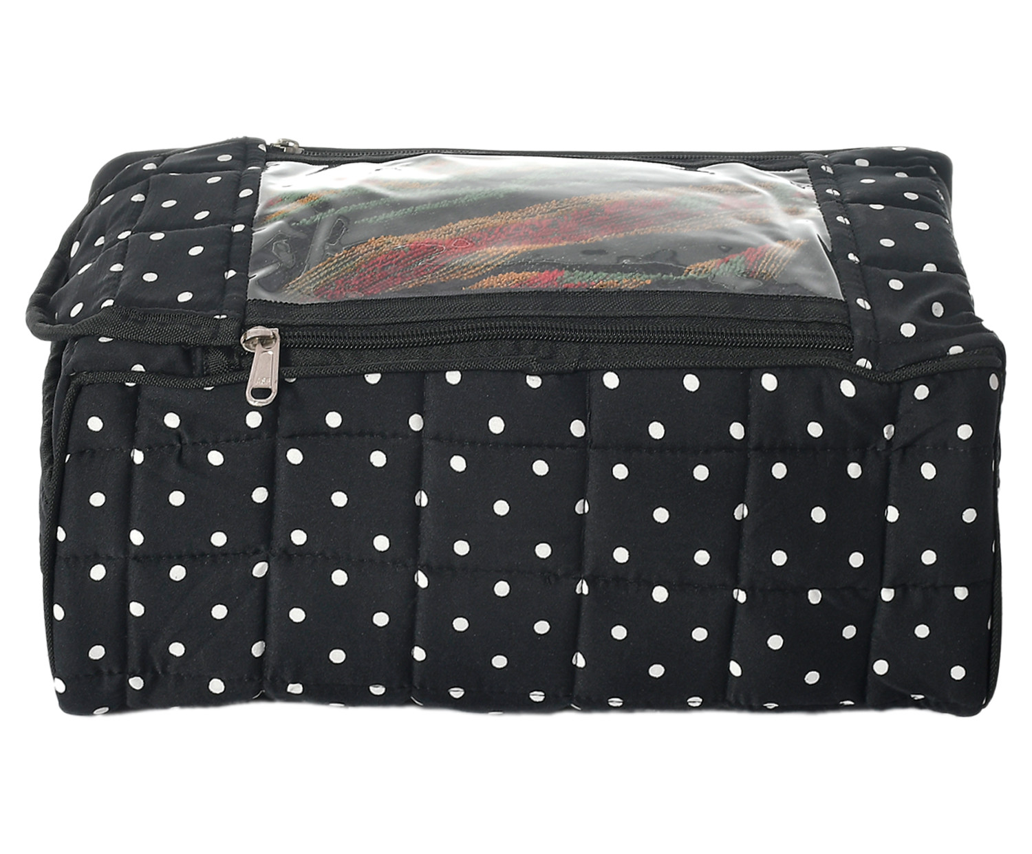 Kuber Industries Dot Printed Dopp Kit For Travel, Cosmetic and Bathroom Bag, Shaving Bag, Shoe Organizer, Toiletry Bag for Men or Women (Black)