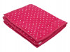Kuber Industries Dot Printed Foldable Cotton Storage Bag/Garments Organizer With 2 Tranasparent Compartment (Pink) -45KM037