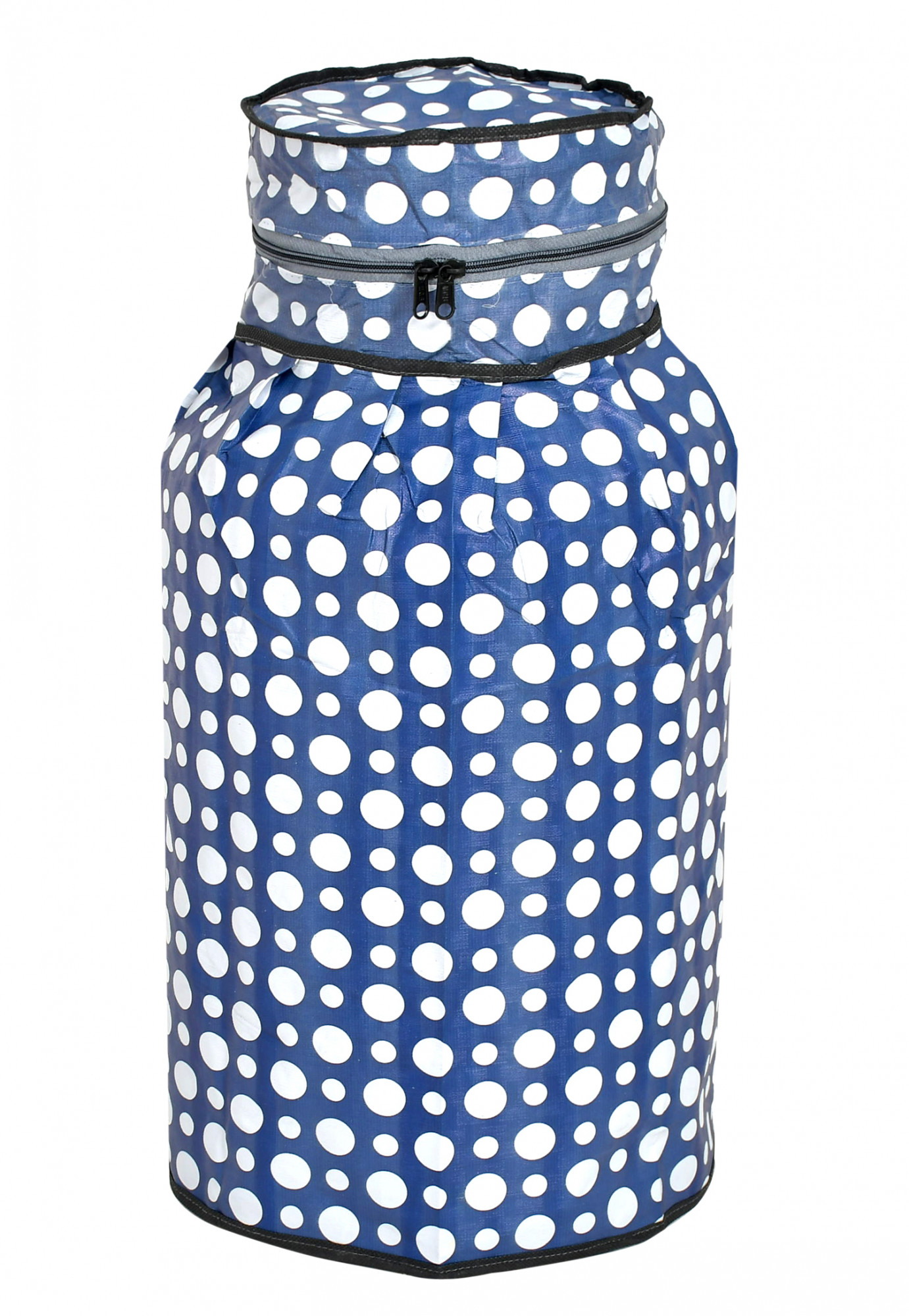 Kuber Industries Dot Printed PVC Lpg Gas Cylinder Cover-HS43KUBMART25621, Maroon & Cram, Standard
