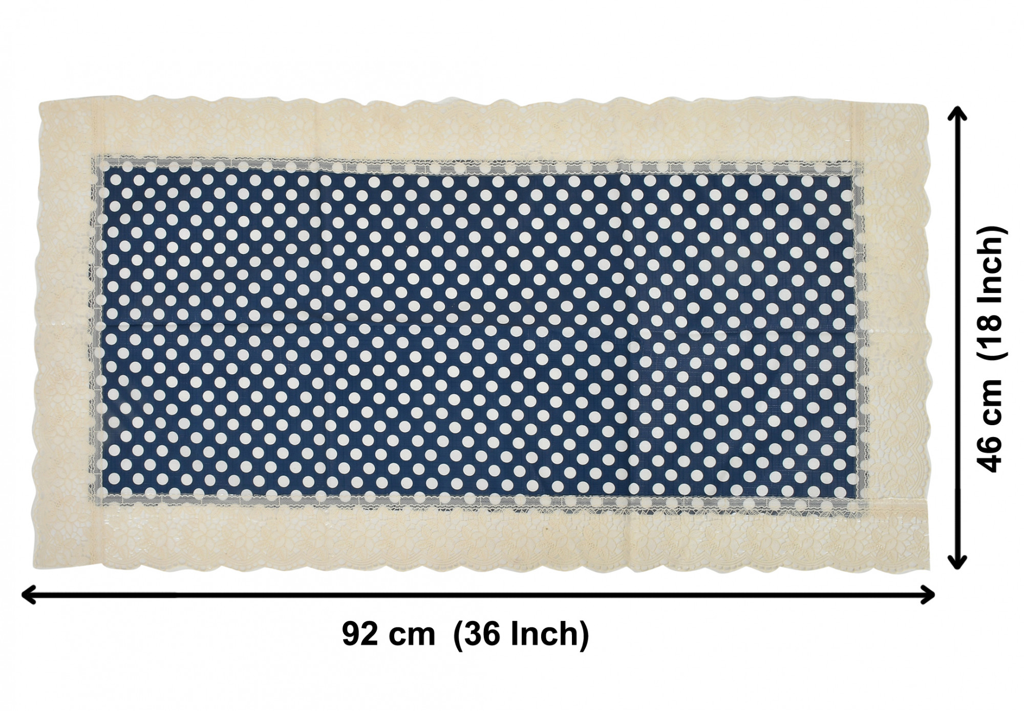 Kuber Industries Dot Printed PVC Table Runner For Farmhouse Dinner, Holiday Parties, Wedding, Events, Décor, 18