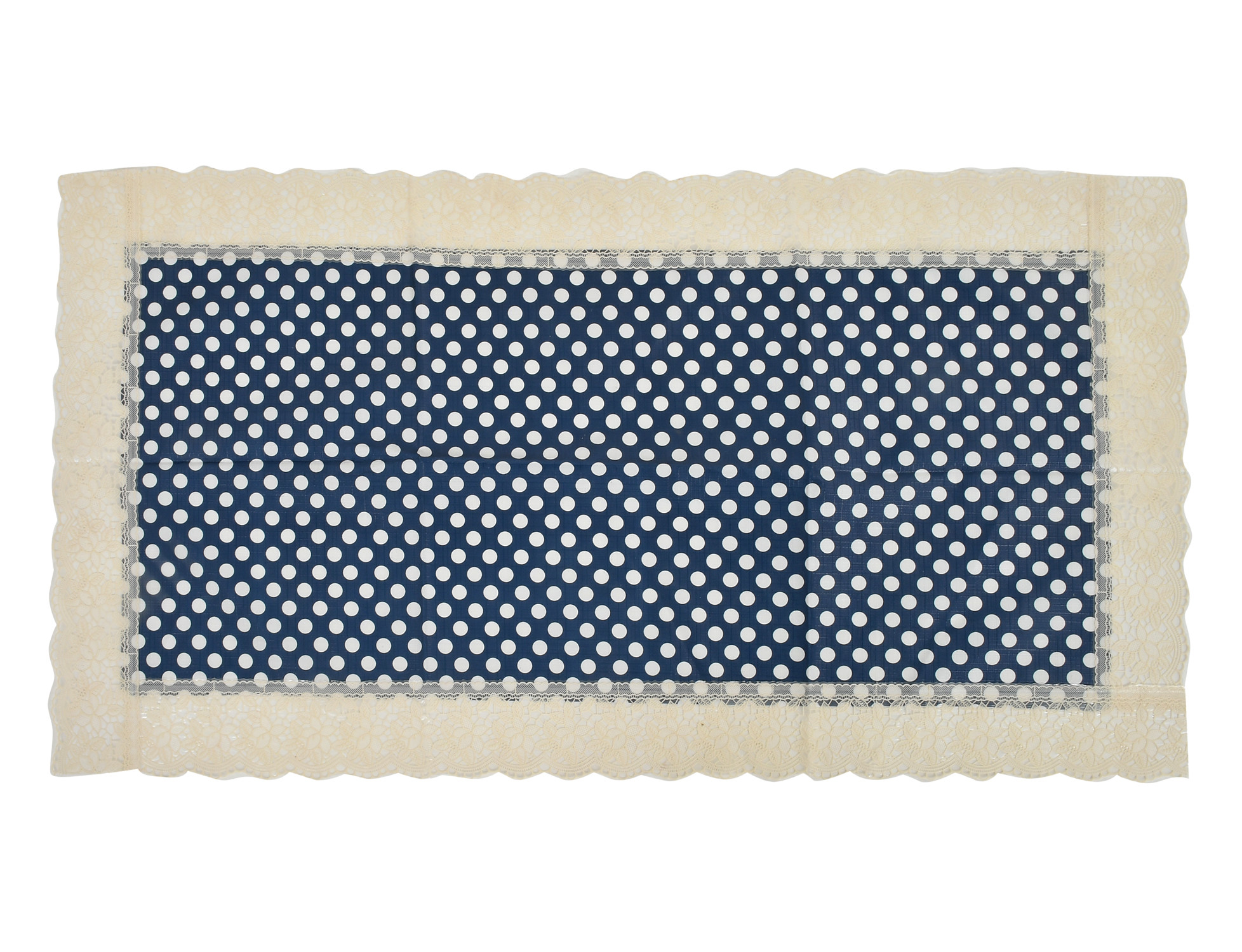 Kuber Industries Dot Printed PVC Table Runner For Farmhouse Dinner, Holiday Parties, Wedding, Events, Décor, 18