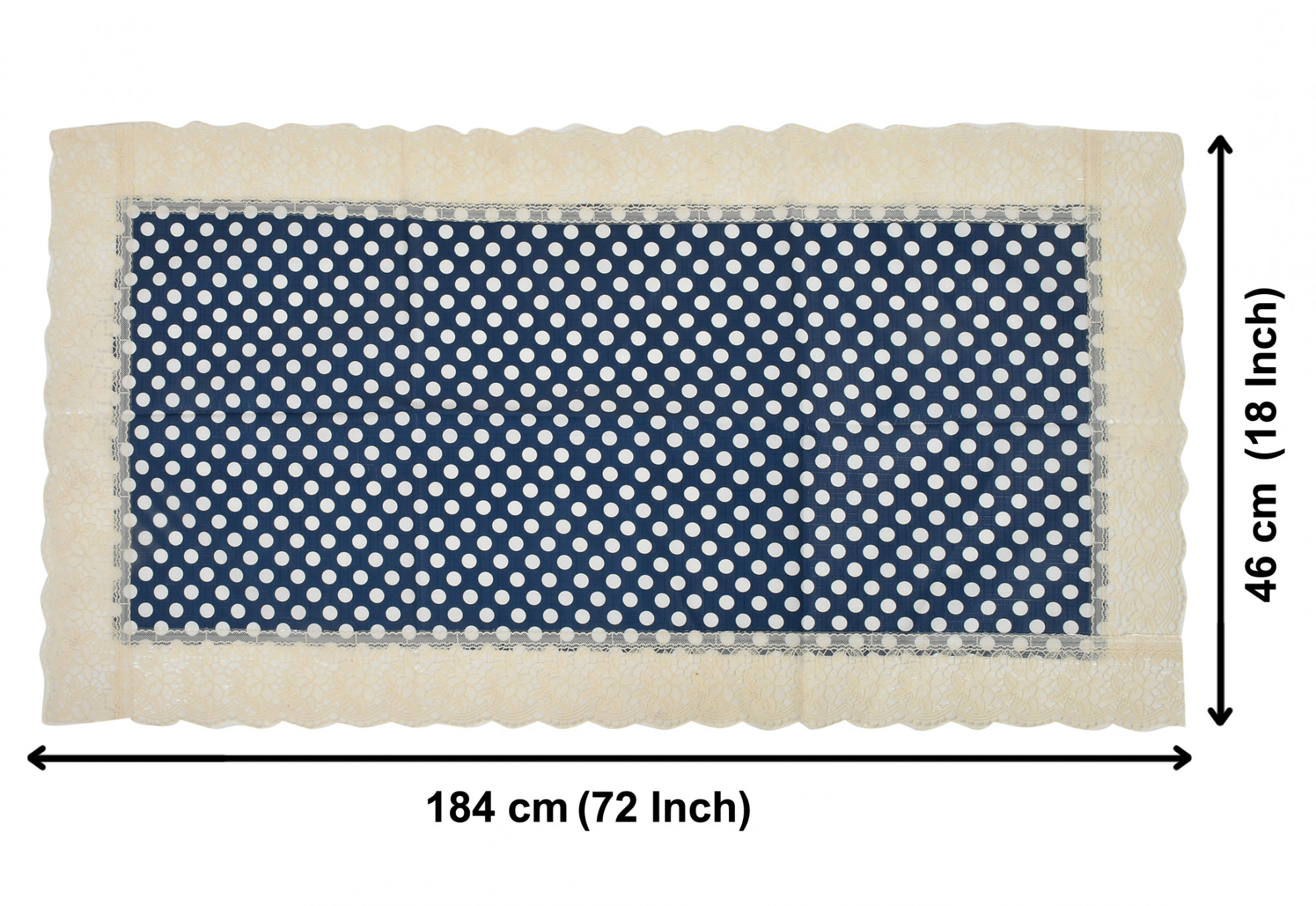 Kuber Industries Dot Printed PVC Table Runner For Farmhouse Dinner, Holiday Parties, Wedding, Events, Décor, 18