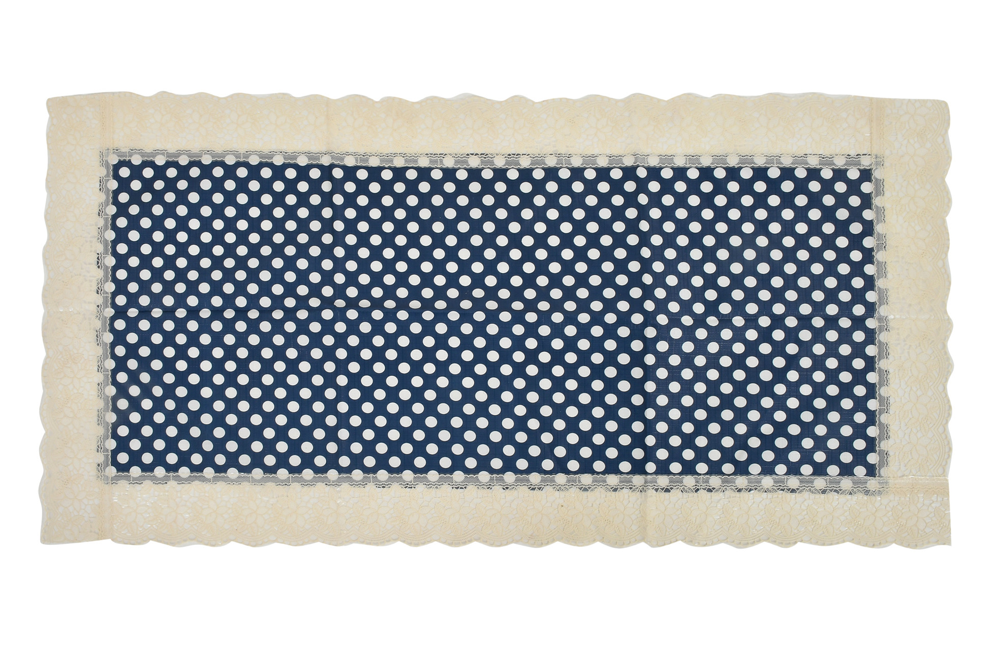 Kuber Industries Dot Printed PVC Table Runner For Farmhouse Dinner, Holiday Parties, Wedding, Events, Décor, 18