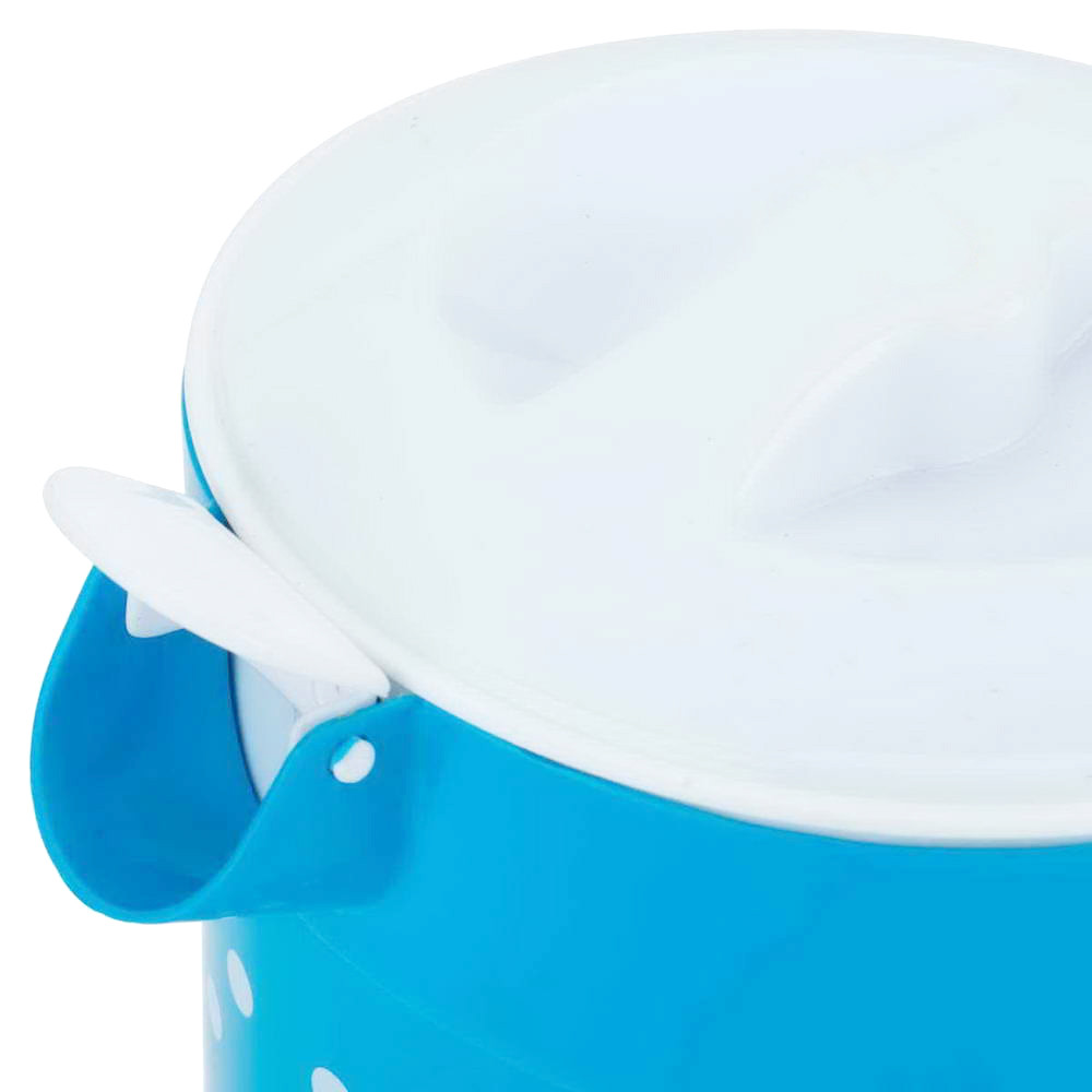 Kuber Industries Dot Printed Unbreakable Multipurpose Plastic Water Jug/Pitcher With Lid, 2.4 Ltr. (Blue)-HS42KUBMART25221