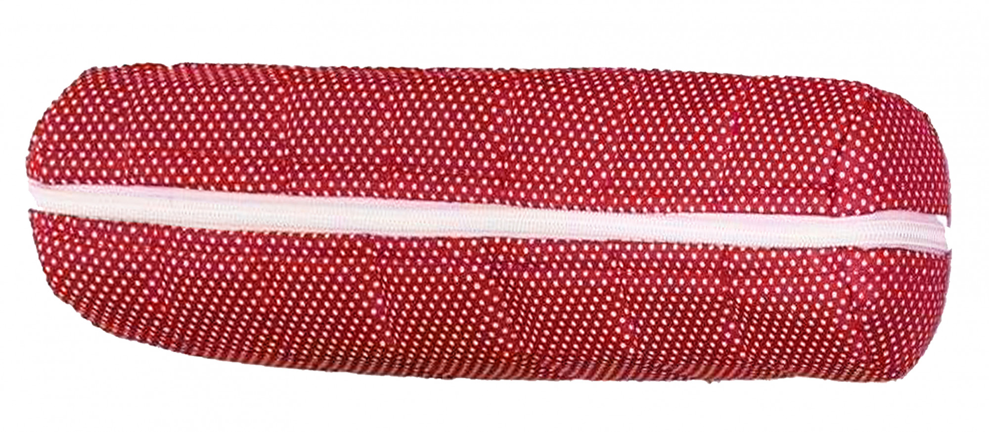 Kuber Industries Dots Print 2 Pieces Watch Case,Bangle Box/Wrist Watch Holder/Watch Organizer/Bracelet Pouch Zip Top Watch Case With One Roll (Red)