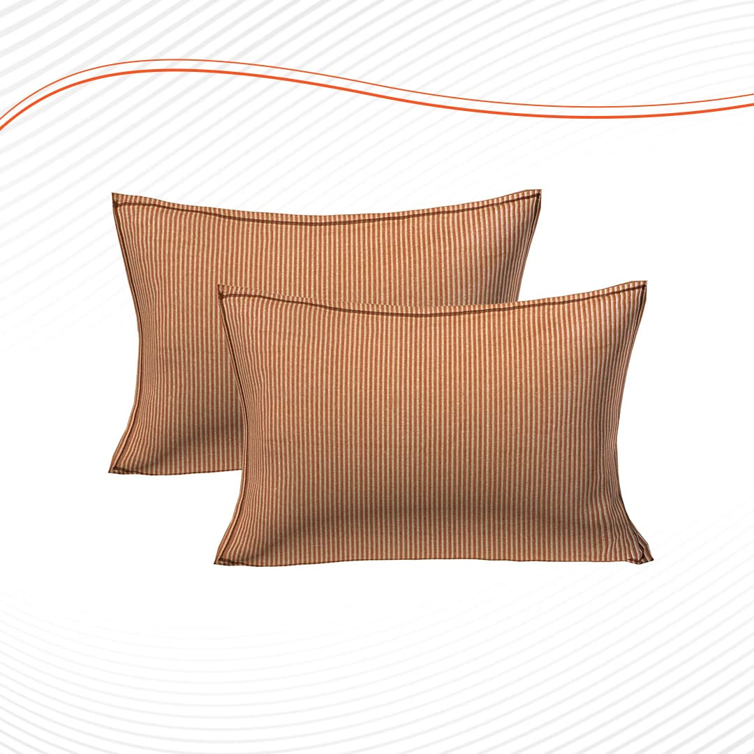 Kuber Industries Double Bedsheet (228 * 254 cm) | Cotton 120 TC Luxury Printed Soft & Lightweight Bedsheet for Double Bed with 2 Pillow Covers (Brown) | Stylish and Comfortable Bedding Set